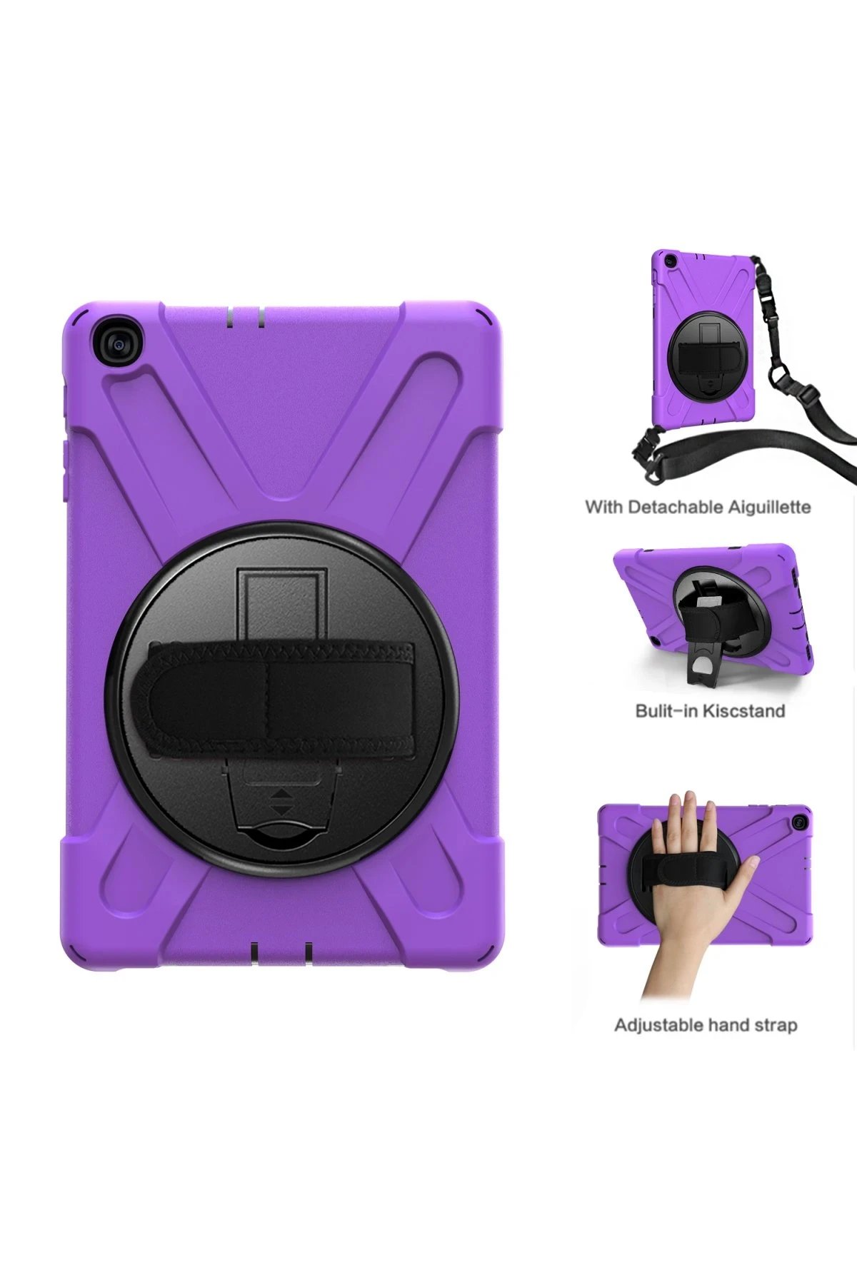 Newface Samsung Galaxy T510 Tab A 10.1 Kılıf Amazing Tablet Kapak - Mor