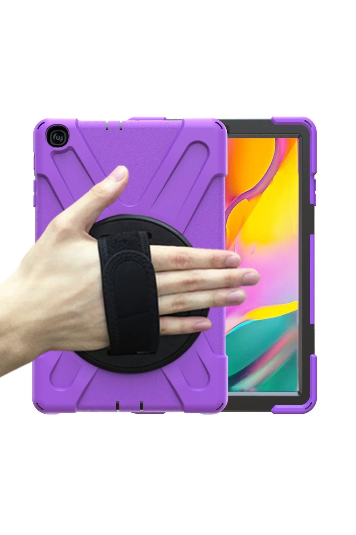 Newface Samsung Galaxy T510 Tab A 10.1 Kılıf Amazing Tablet Kapak - Mor