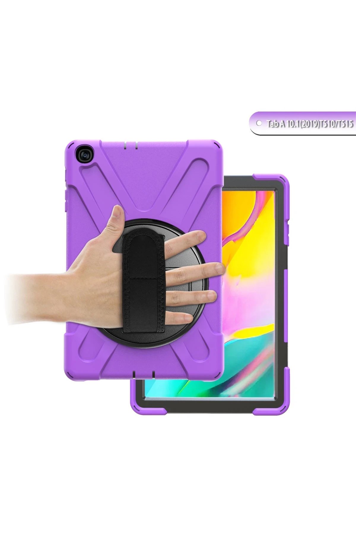 Newface Samsung Galaxy T510 Tab A 10.1 Kılıf Amazing Tablet Kapak - Mor