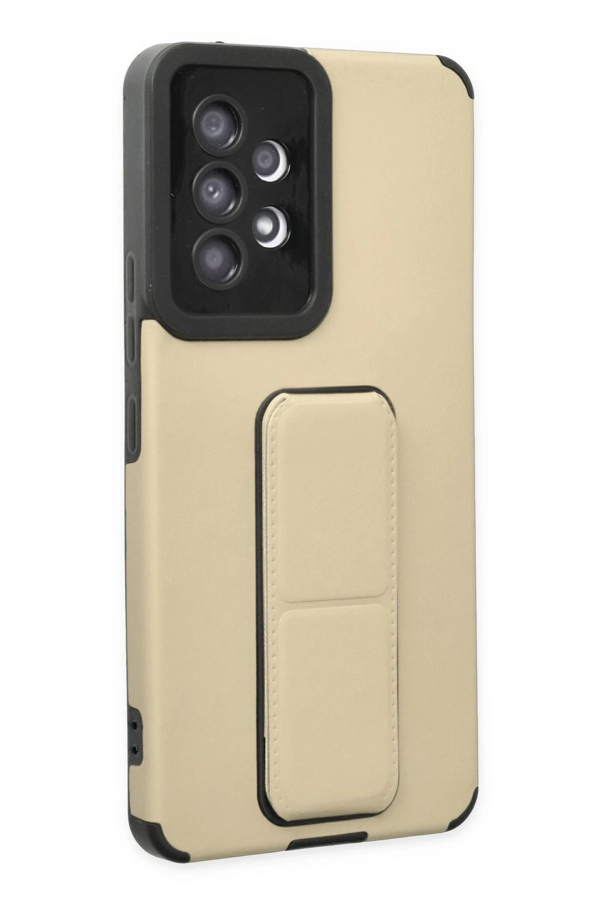 Newface Samsung Galaxy A53 5G Kılıf Mega Standlı Silikon - Gold