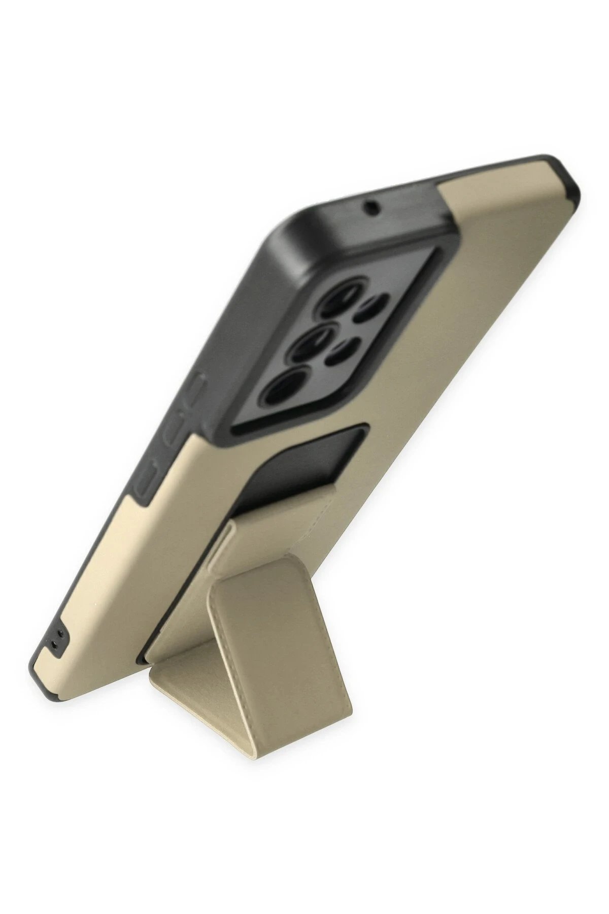 Newface Samsung Galaxy A53 5G Kılıf Mega Standlı Silikon - Gold