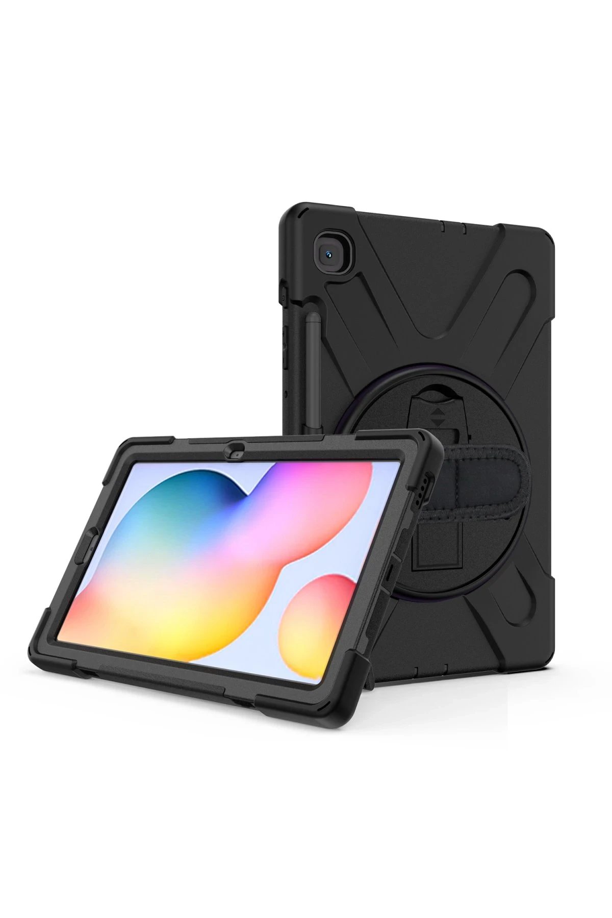 Newface Samsung Galaxy P610 Tab S6 Lite 10.4 Kılıf Amazing Tablet Kapak - Siyah