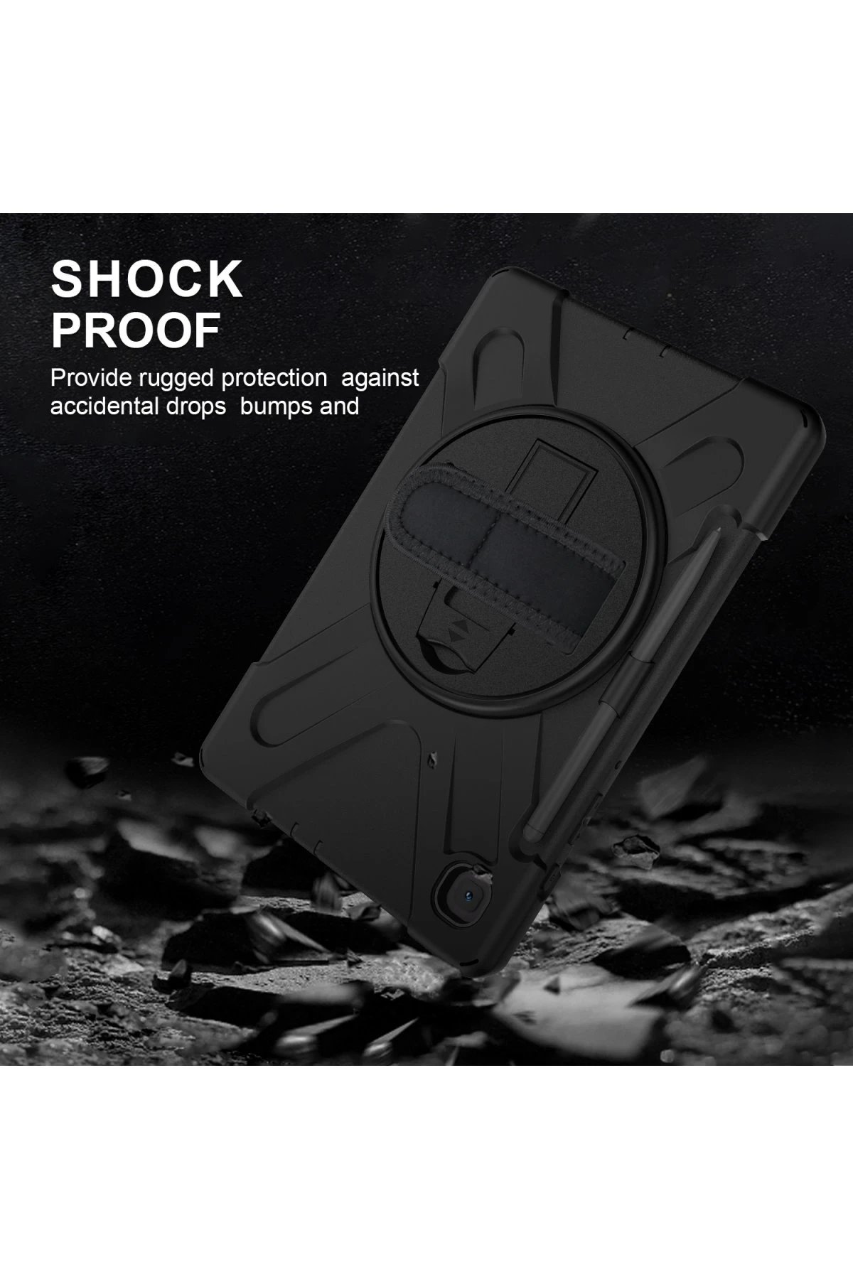 Newface Samsung Galaxy P610 Tab S6 Lite 10.4 Kılıf Amazing Tablet Kapak - Siyah