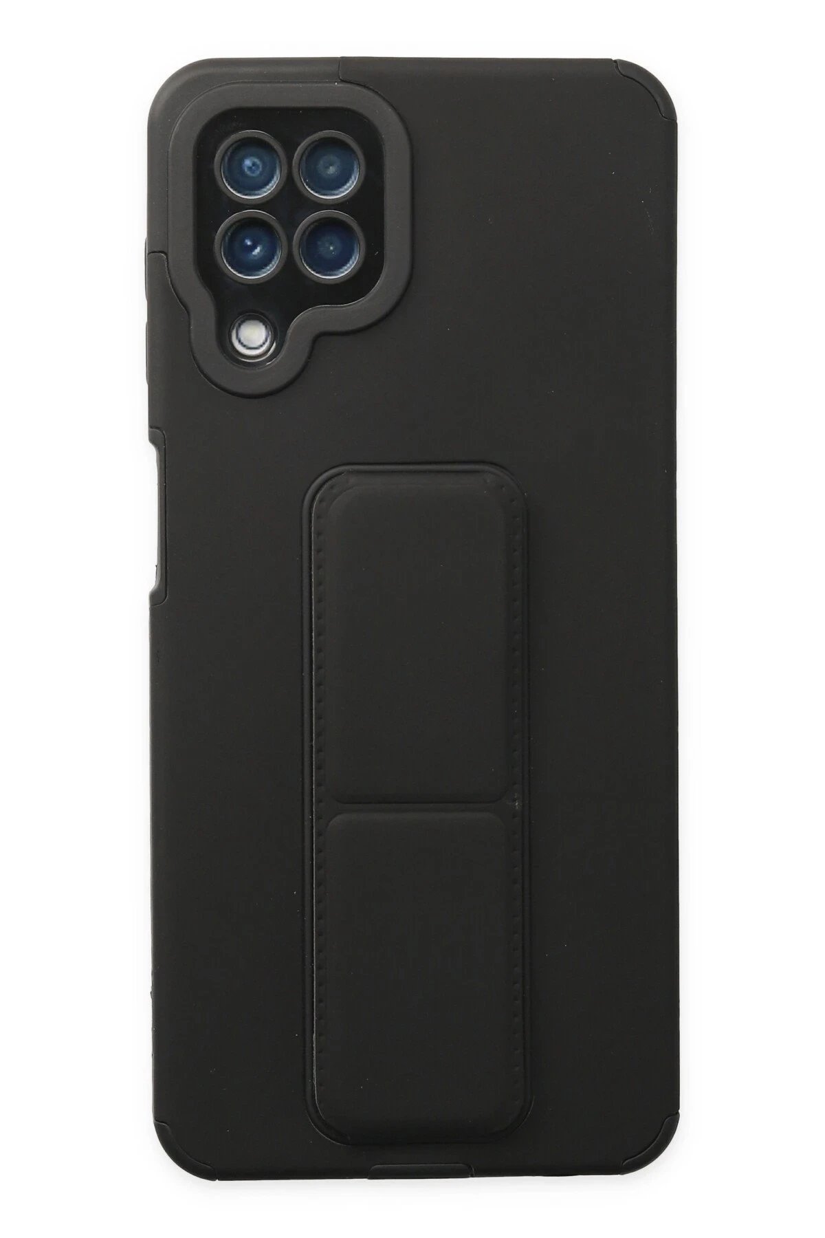 Newface Samsung Galaxy A22 Kılıf Mega Standlı Silikon - Siyah