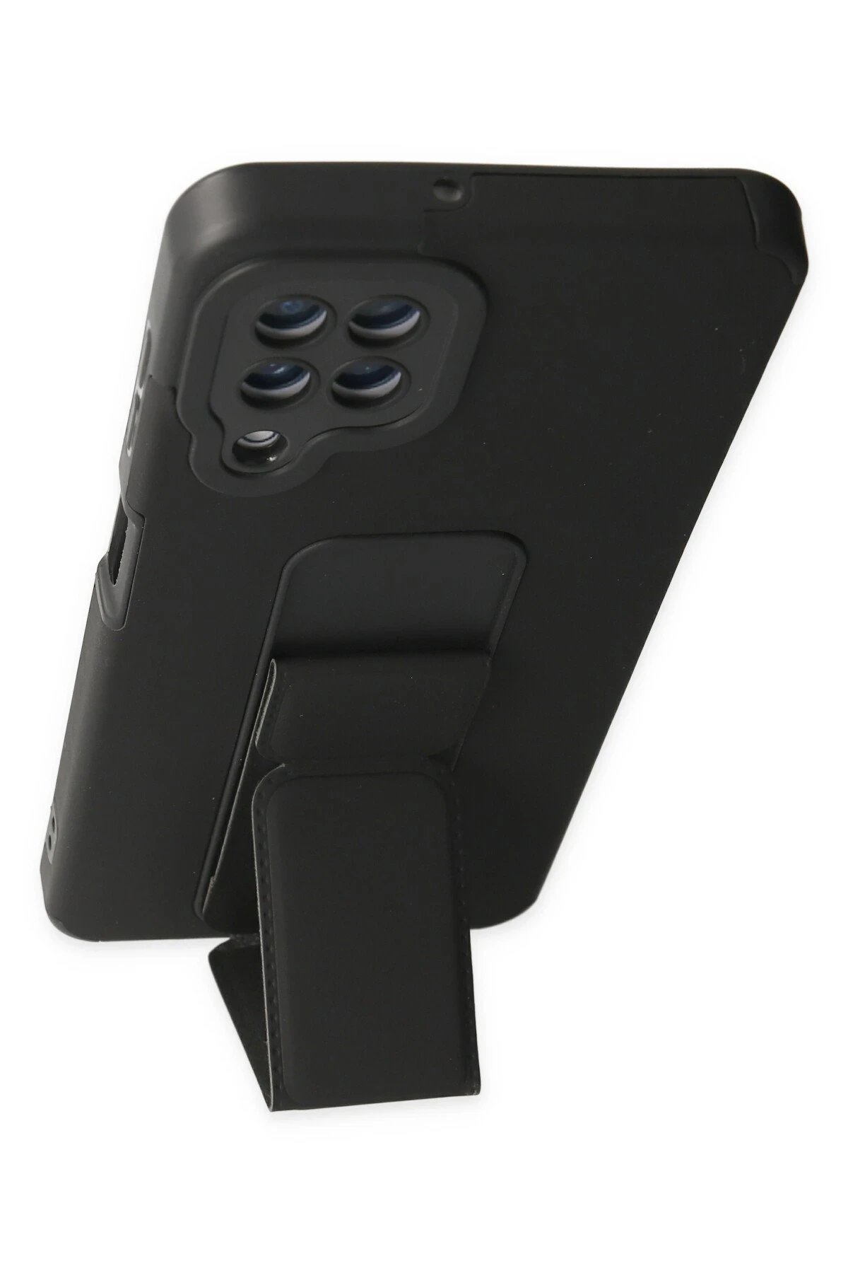 Newface Samsung Galaxy A22 Kılıf Mega Standlı Silikon - Siyah