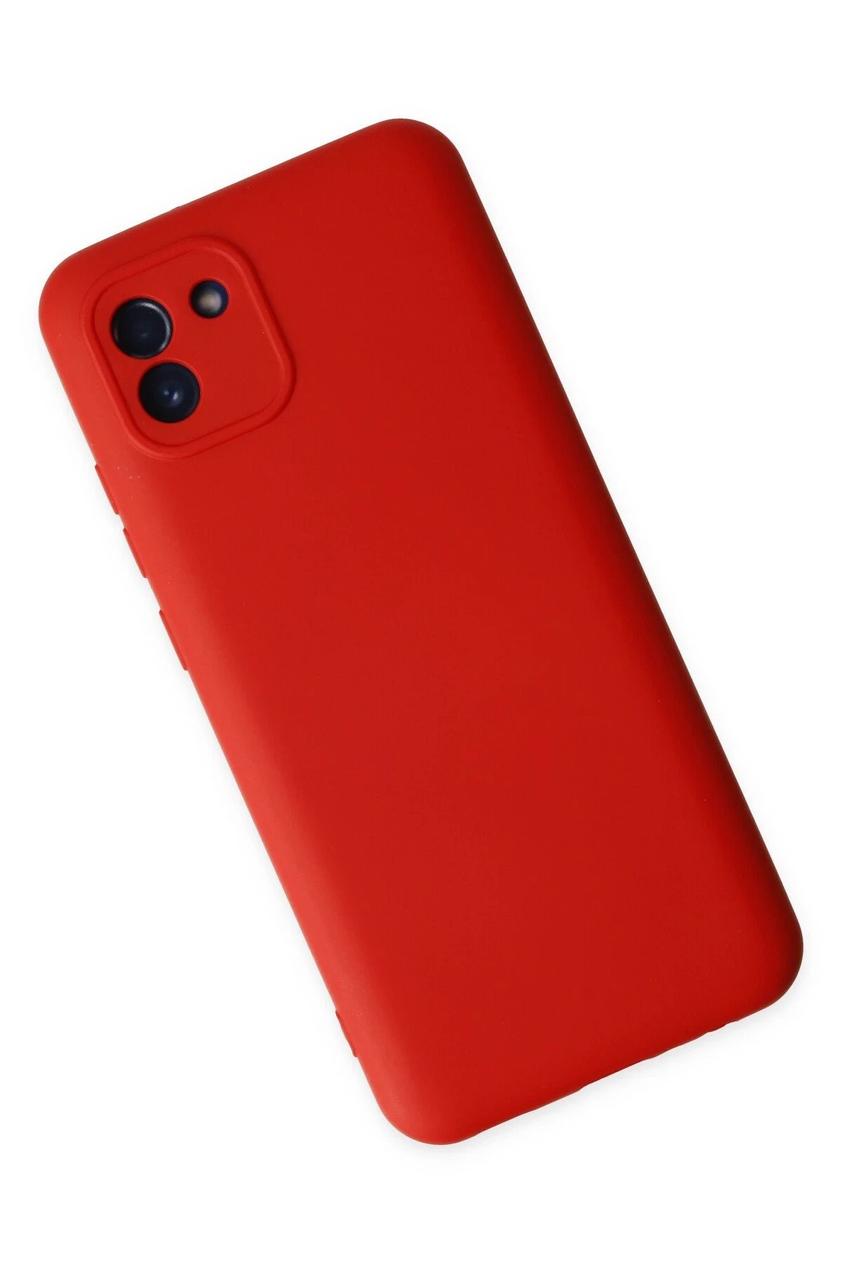 Newface Samsung Galaxy A03 Kılıf Nano içi Kadife Silikon - Kırmızı