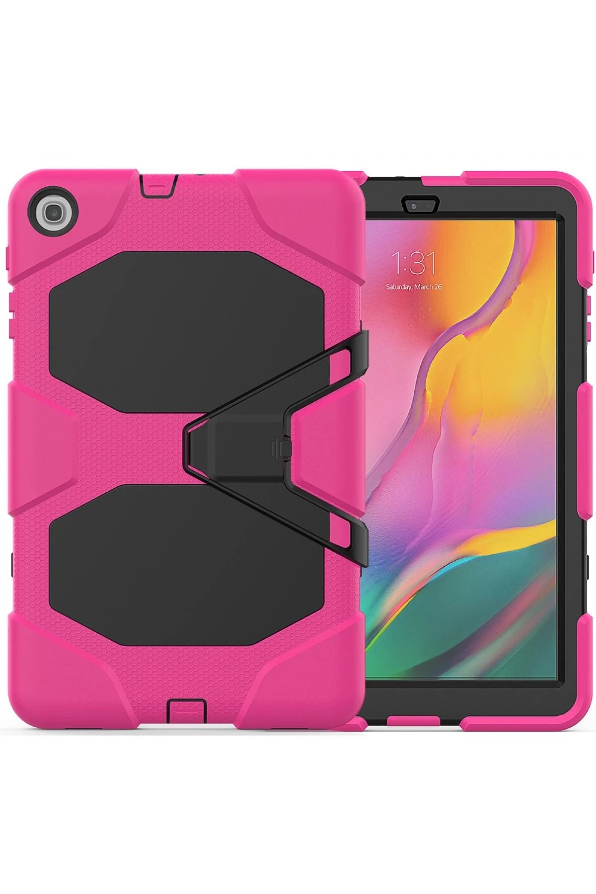 Newface Samsung Galaxy T510 Tab A 10.1 Kılıf Griffin Tablet Kapak - Pembe