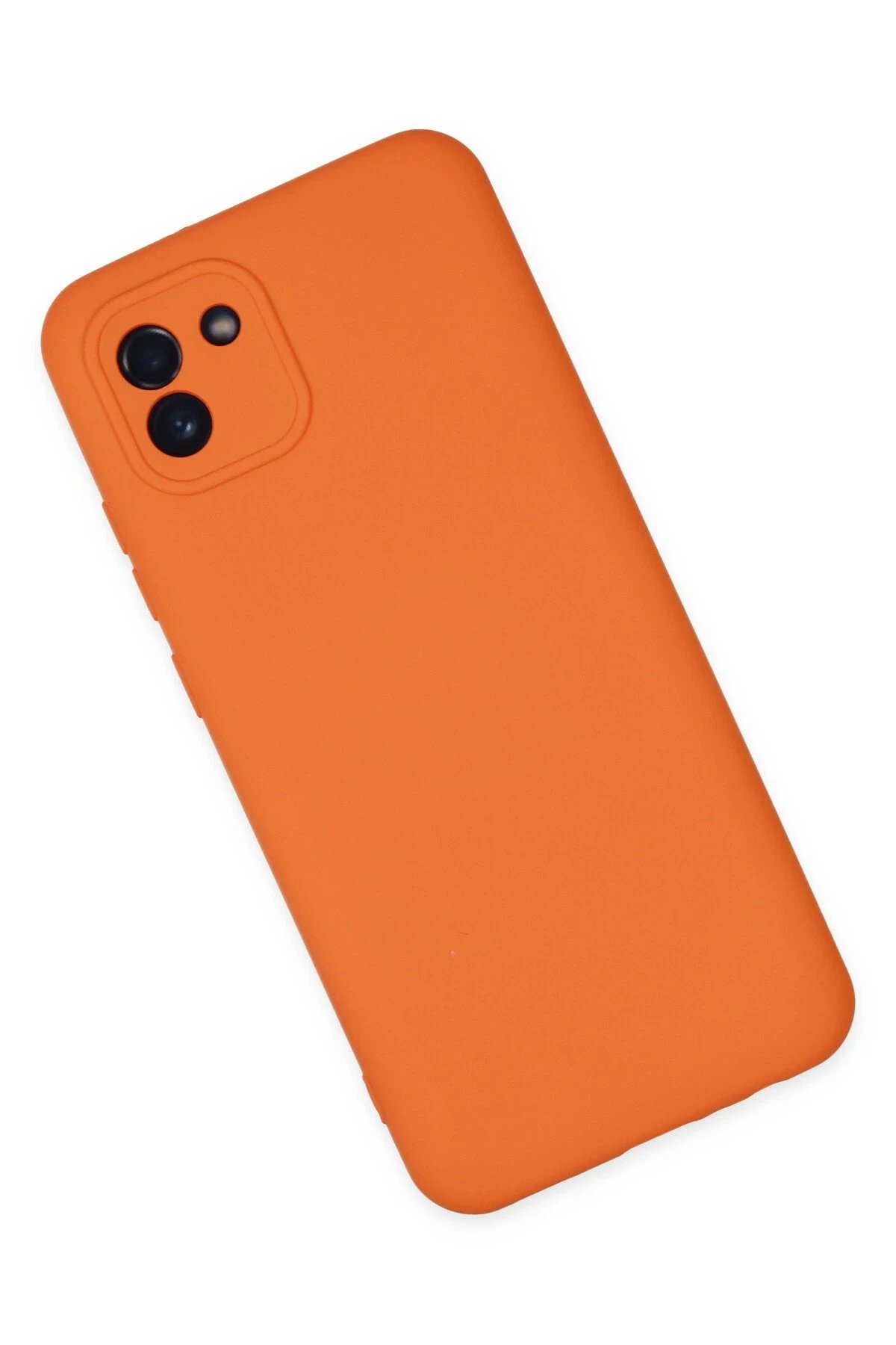 Newface Samsung Galaxy A03 Kılıf Nano içi Kadife Silikon - Turuncu