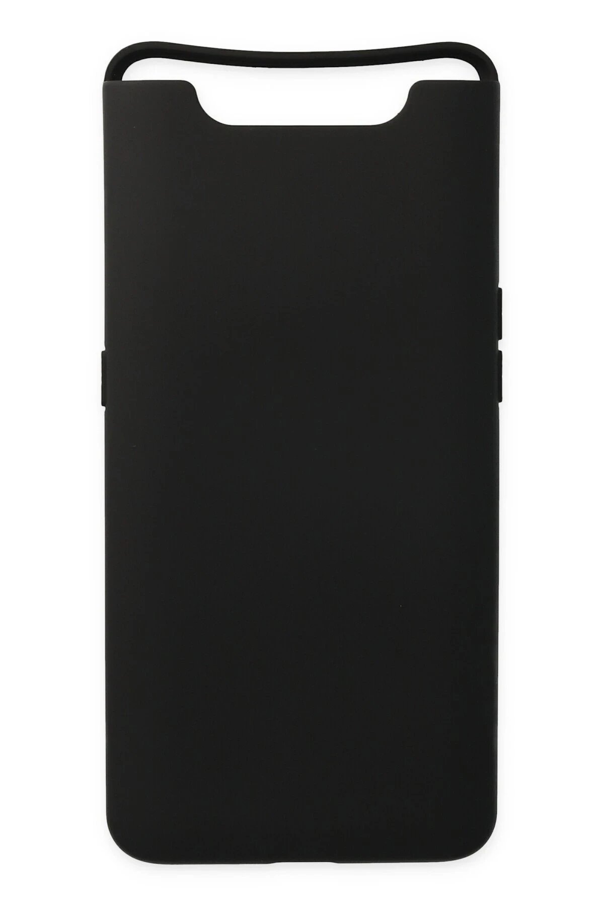 Newface Samsung Galaxy A80 Kılıf Nano içi Kadife Silikon - Siyah