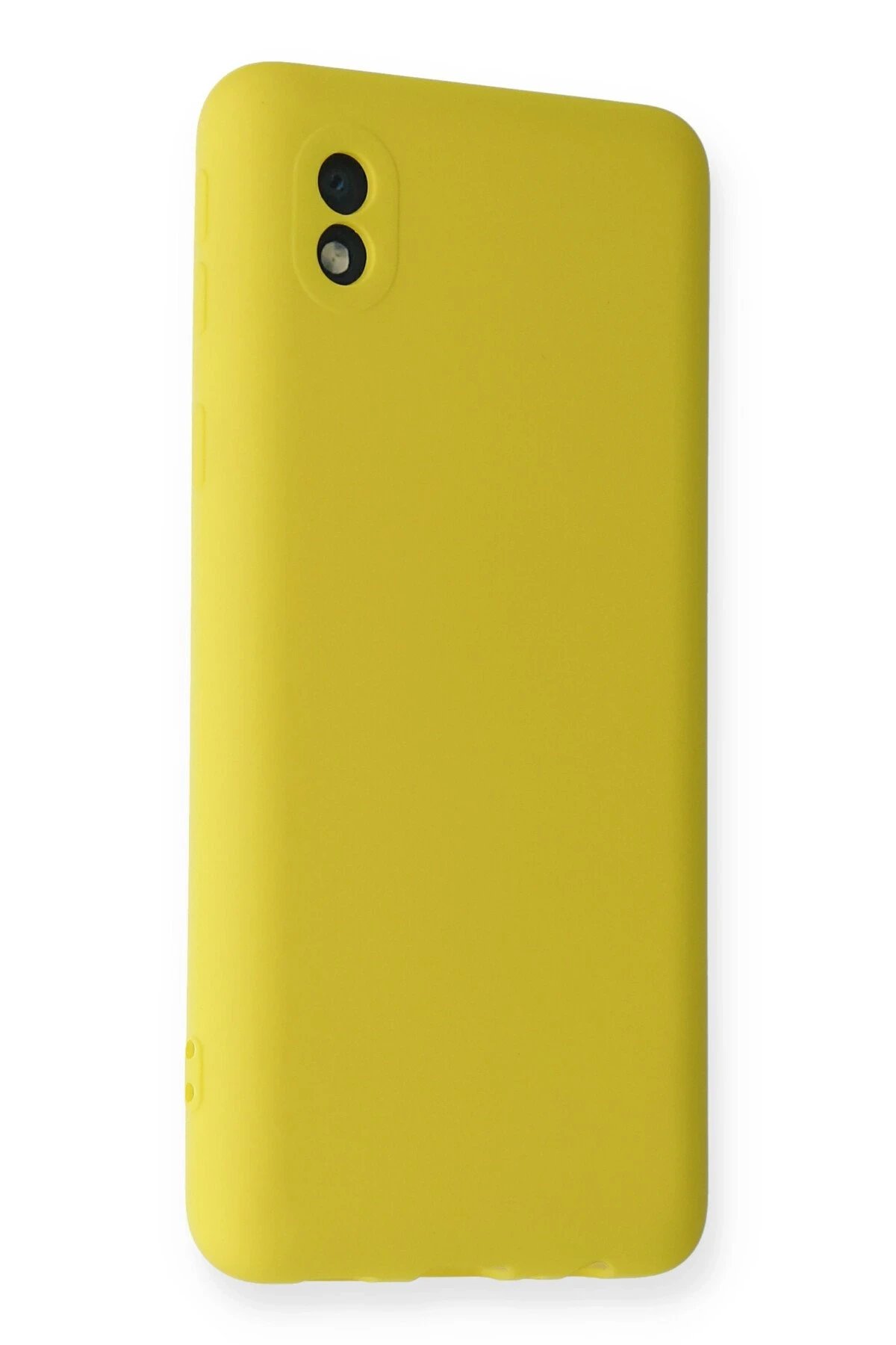 Newface Samsung Galaxy A01 Core Kılıf Nano içi Kadife Silikon - Sarı