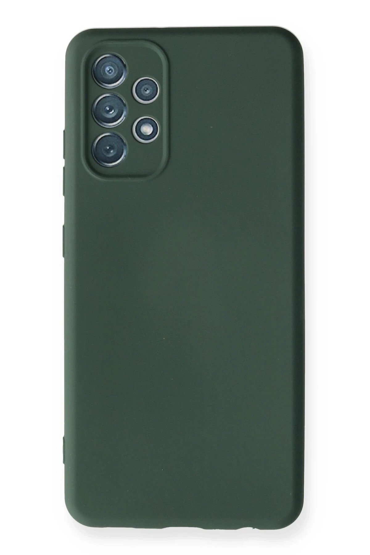 Newface Samsung Galaxy A32 Kılıf Nano içi Kadife Silikon - Koyu Yeşil