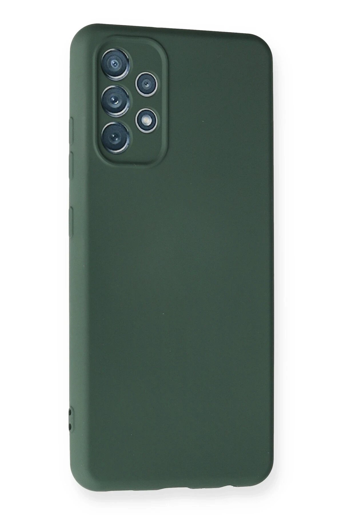 Newface Samsung Galaxy A32 Kılıf Nano içi Kadife Silikon - Koyu Yeşil