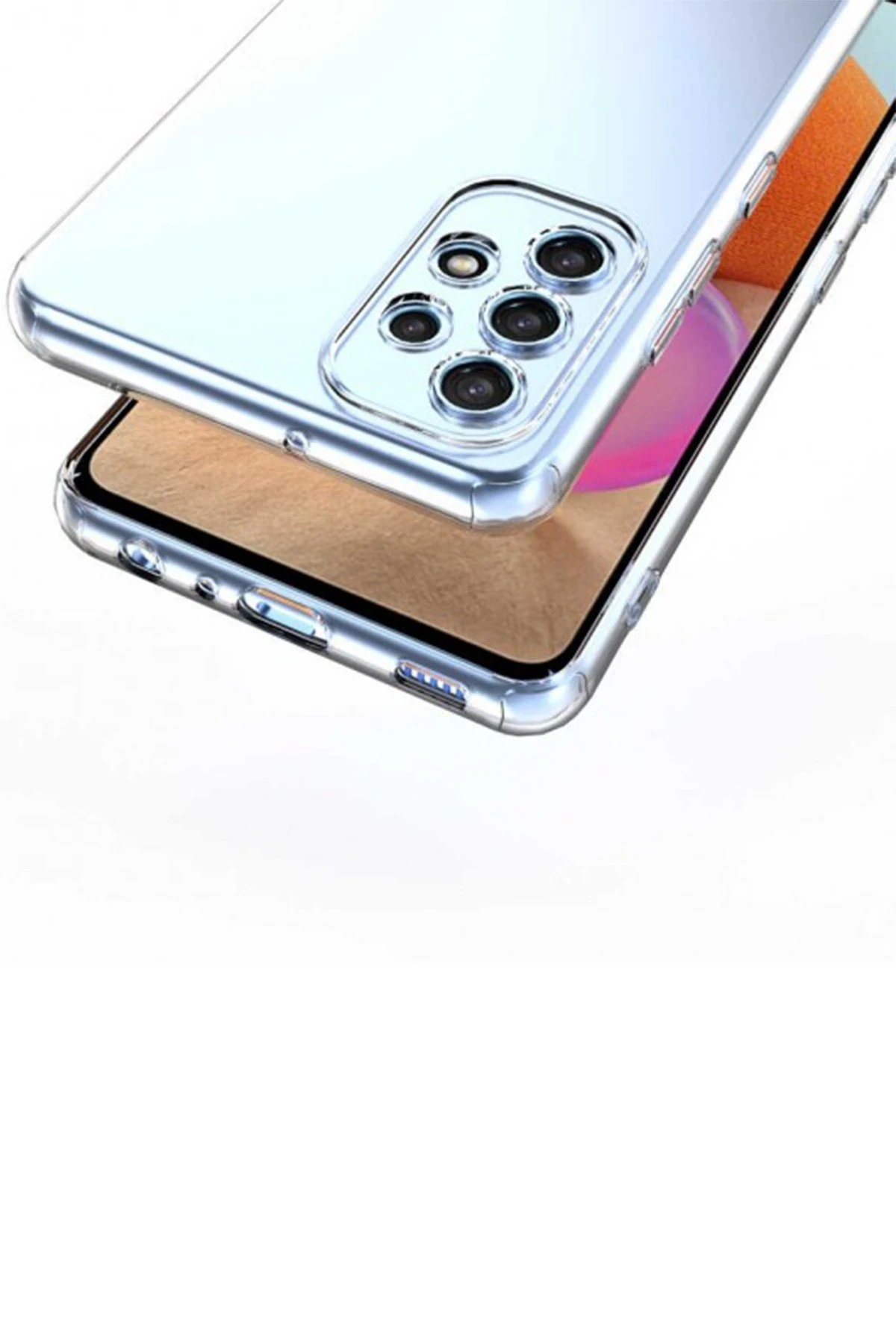 Newface Samsung Galaxy A32 Kılıf Lüx Şeffaf Silikon