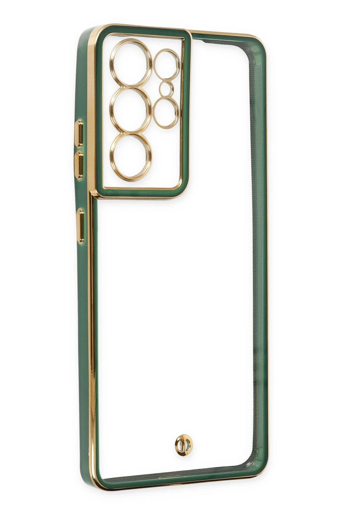 Newface Samsung Galaxy S21 Ultra Kılıf Liva Lens Silikon - Yeşil