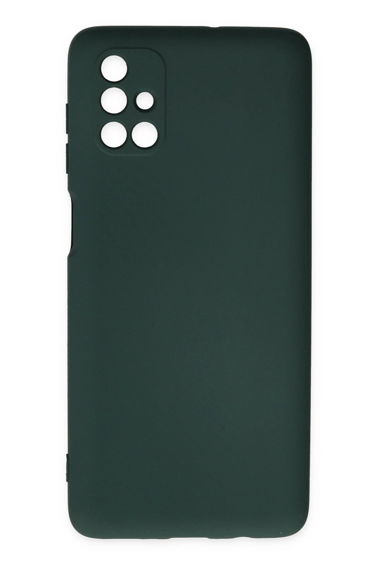 Newface Samsung Galaxy M51 Kılıf Nano içi Kadife Silikon - Koyu Yeşil