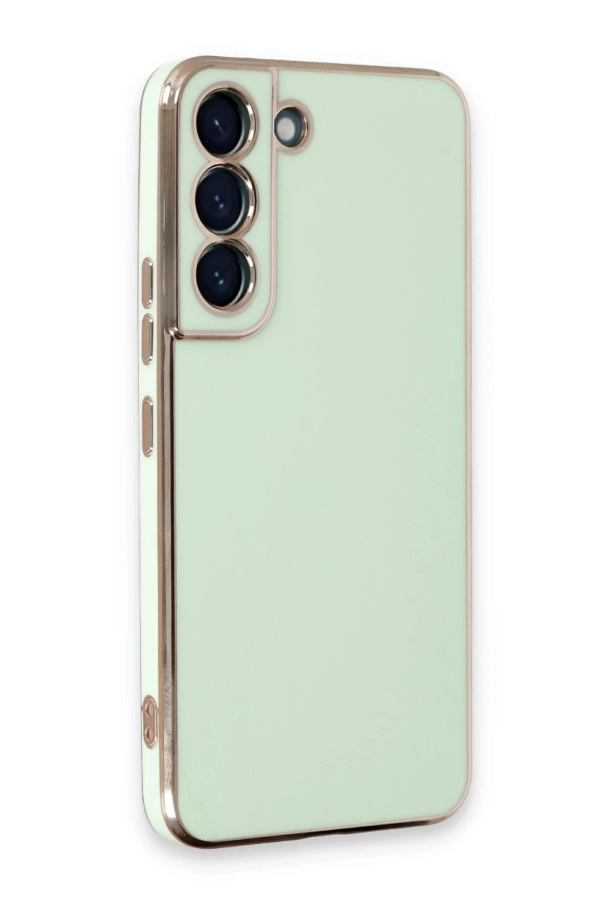 Newface Samsung Galaxy S21 Kılıf Volet Silikon - Açık Yeşil