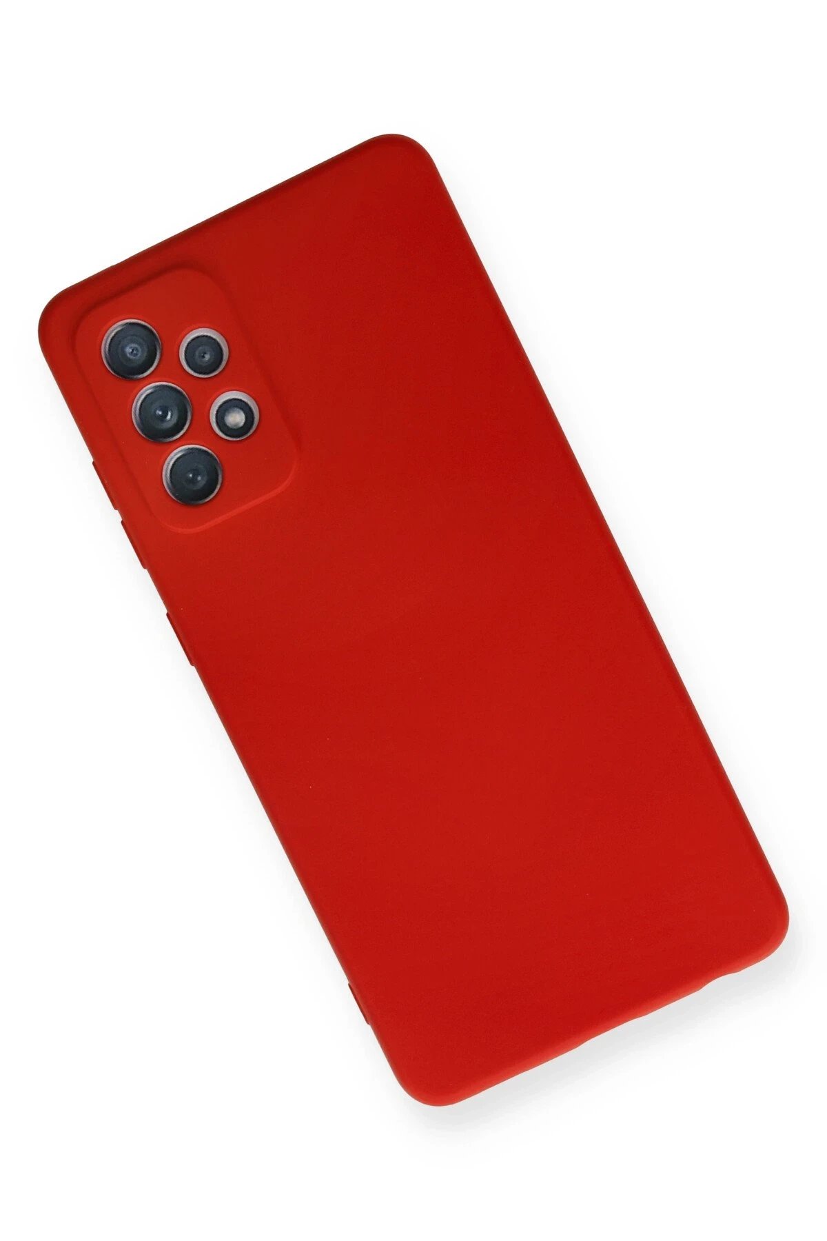 Newface Samsung Galaxy A72 Kılıf Nano içi Kadife Silikon - Kırmızı