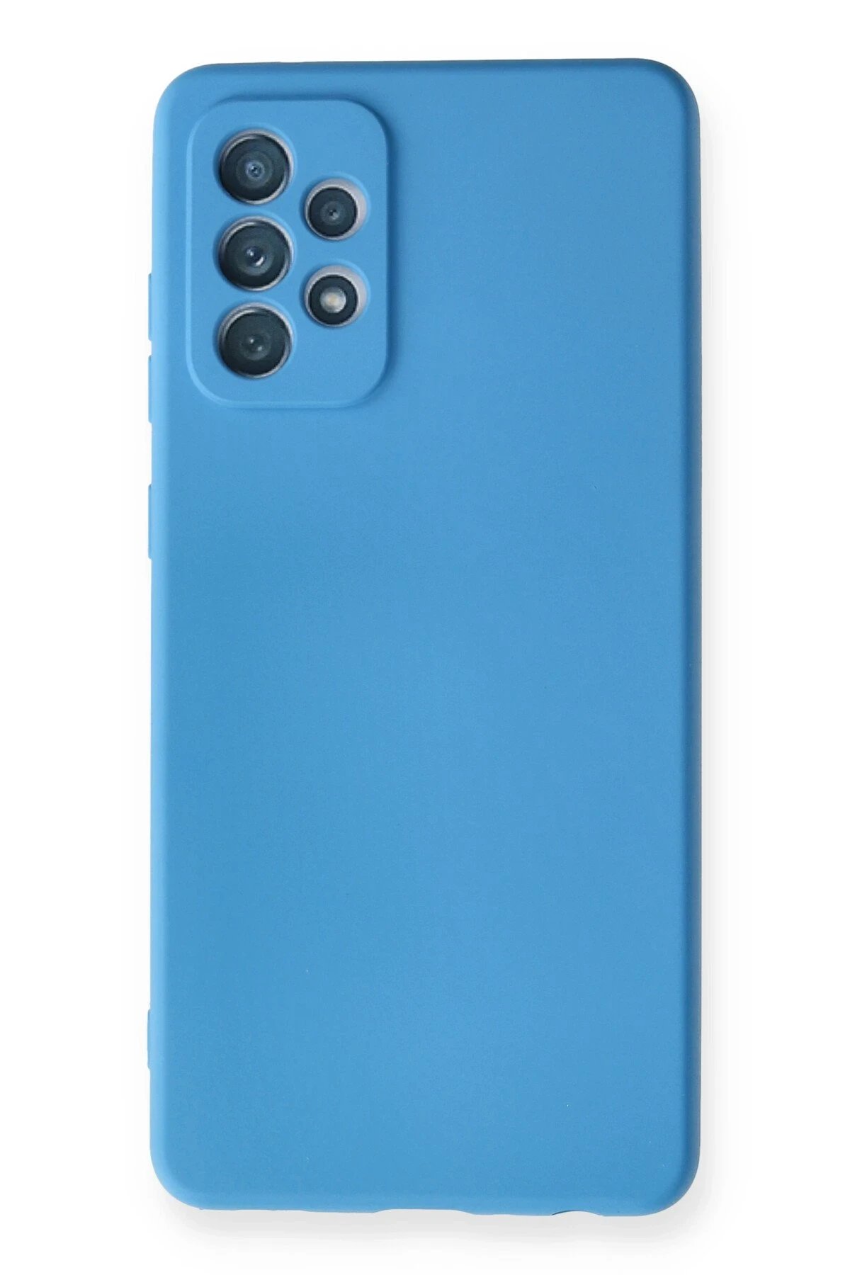 Newface Samsung Galaxy A72 Kılıf Nano içi Kadife Silikon - Mavi