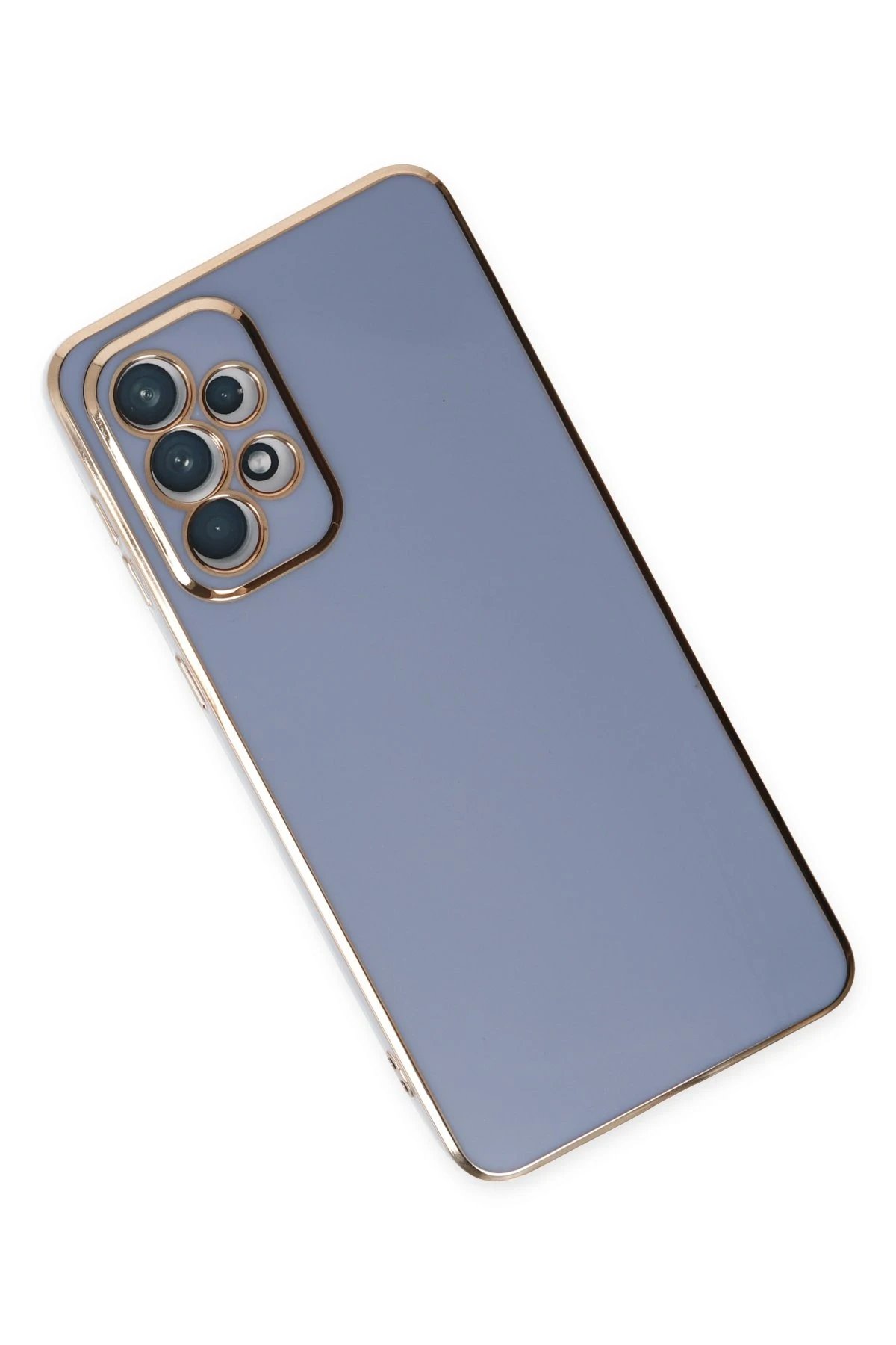 Newface Samsung Galaxy A73 5G Kılıf Volet Silikon - Mavi