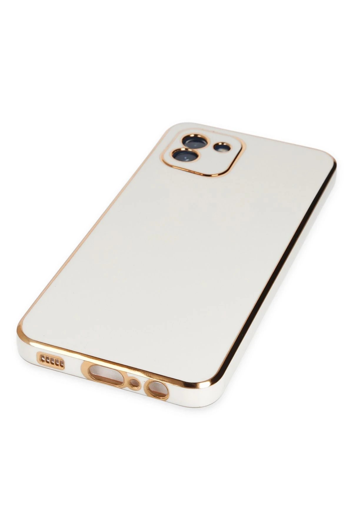 Newface Samsung Galaxy A03 Kılıf Volet Silikon - Beyaz