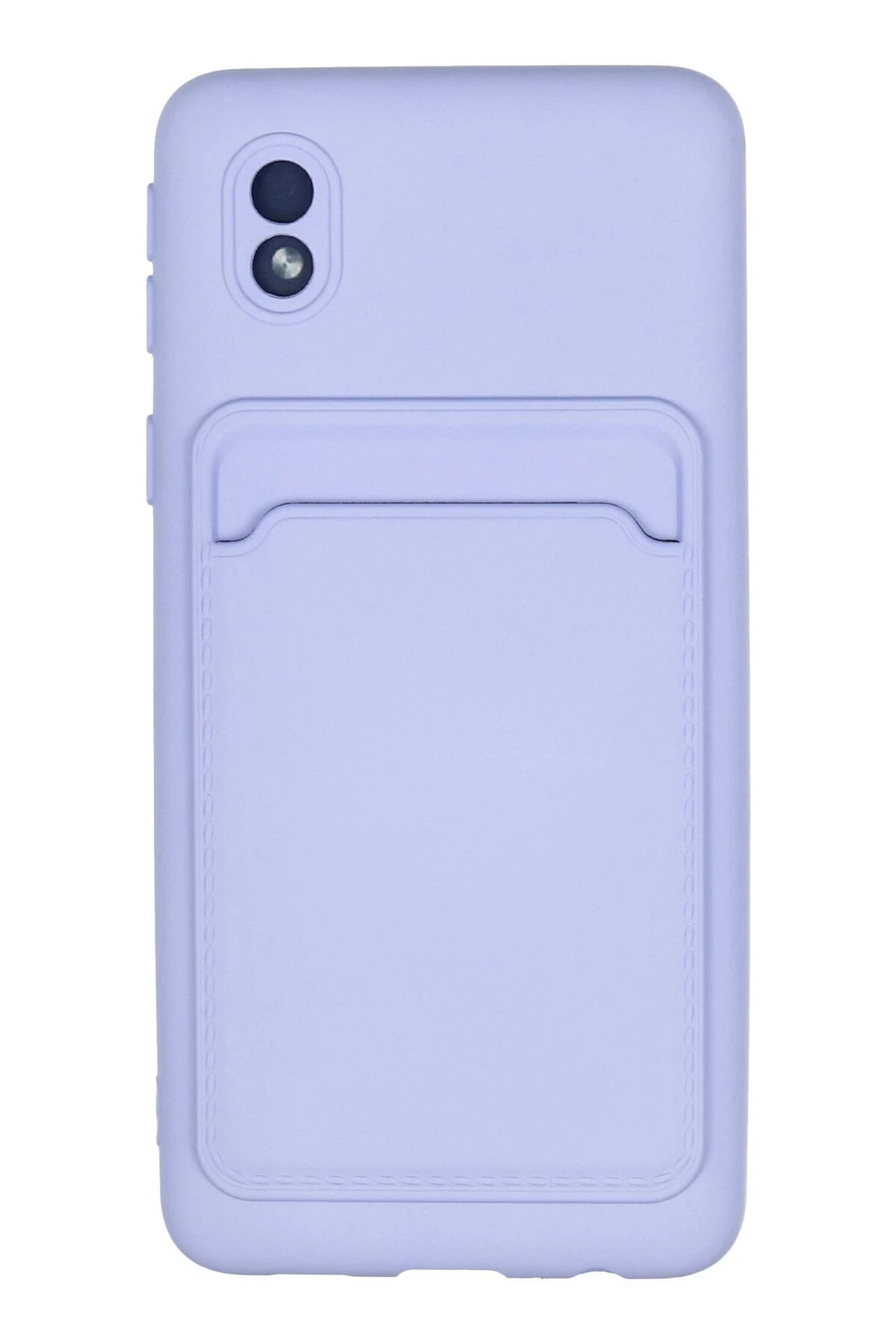 Newface Samsung Galaxy A01 Core Kılıf Kelvin Kartvizitli Silikon - Lila