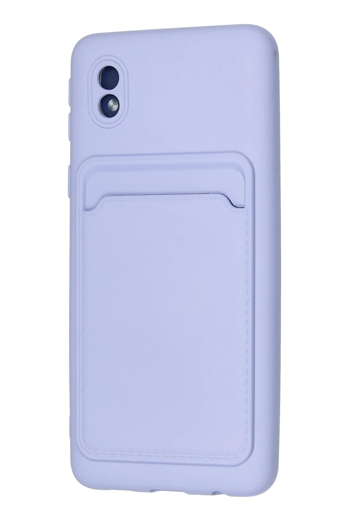 Newface Samsung Galaxy A01 Core Kılıf Kelvin Kartvizitli Silikon - Lila