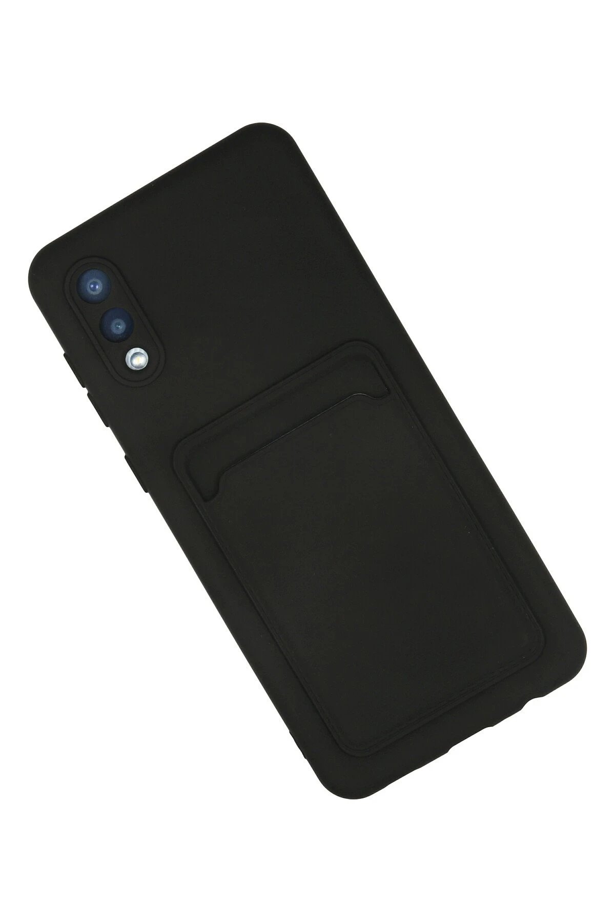 Newface Samsung Galaxy A02 Kılıf Kelvin Kartvizitli Silikon - Siyah