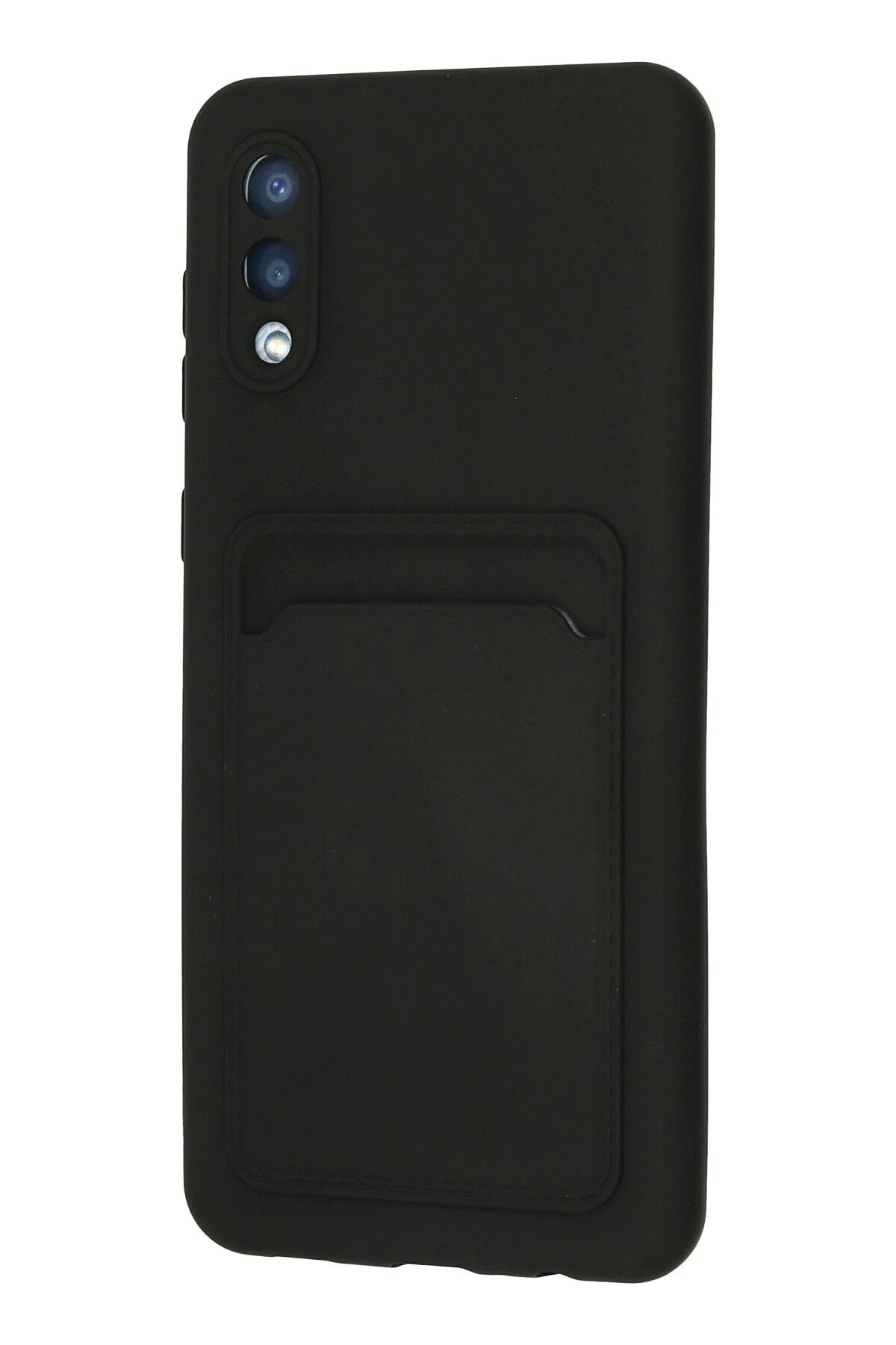 Newface Samsung Galaxy A02 Kılıf Kelvin Kartvizitli Silikon - Siyah