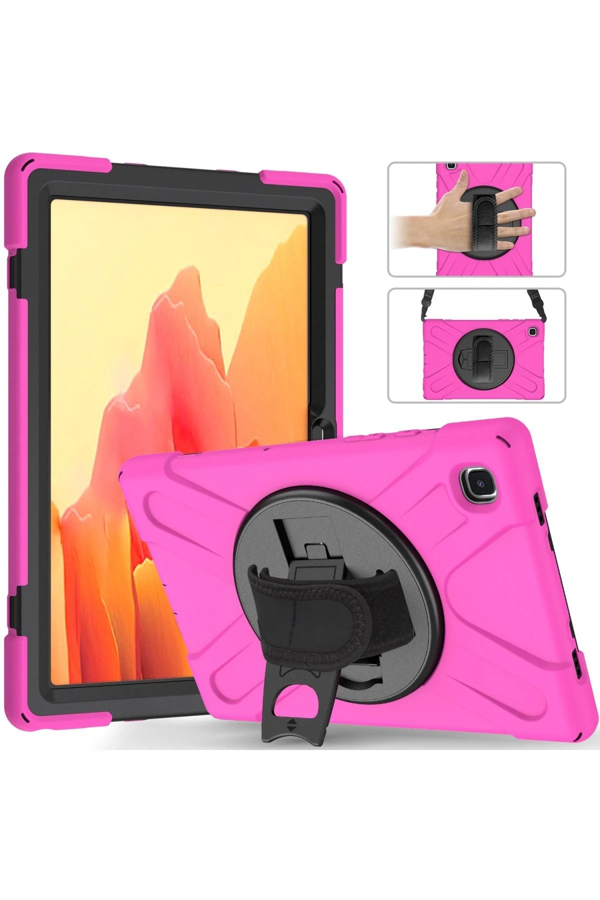 Newface Samsung Galaxy T220 Tab A7 Lite 8.7 Kılıf Amazing Tablet Kapak - Pembe