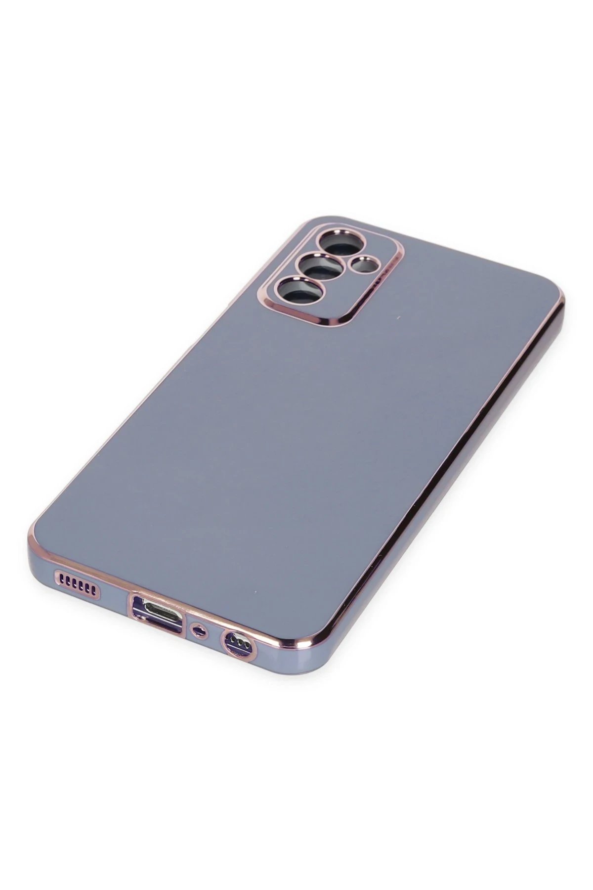 Newface Samsung Galaxy M23 Kılıf Volet Silikon - Mavi