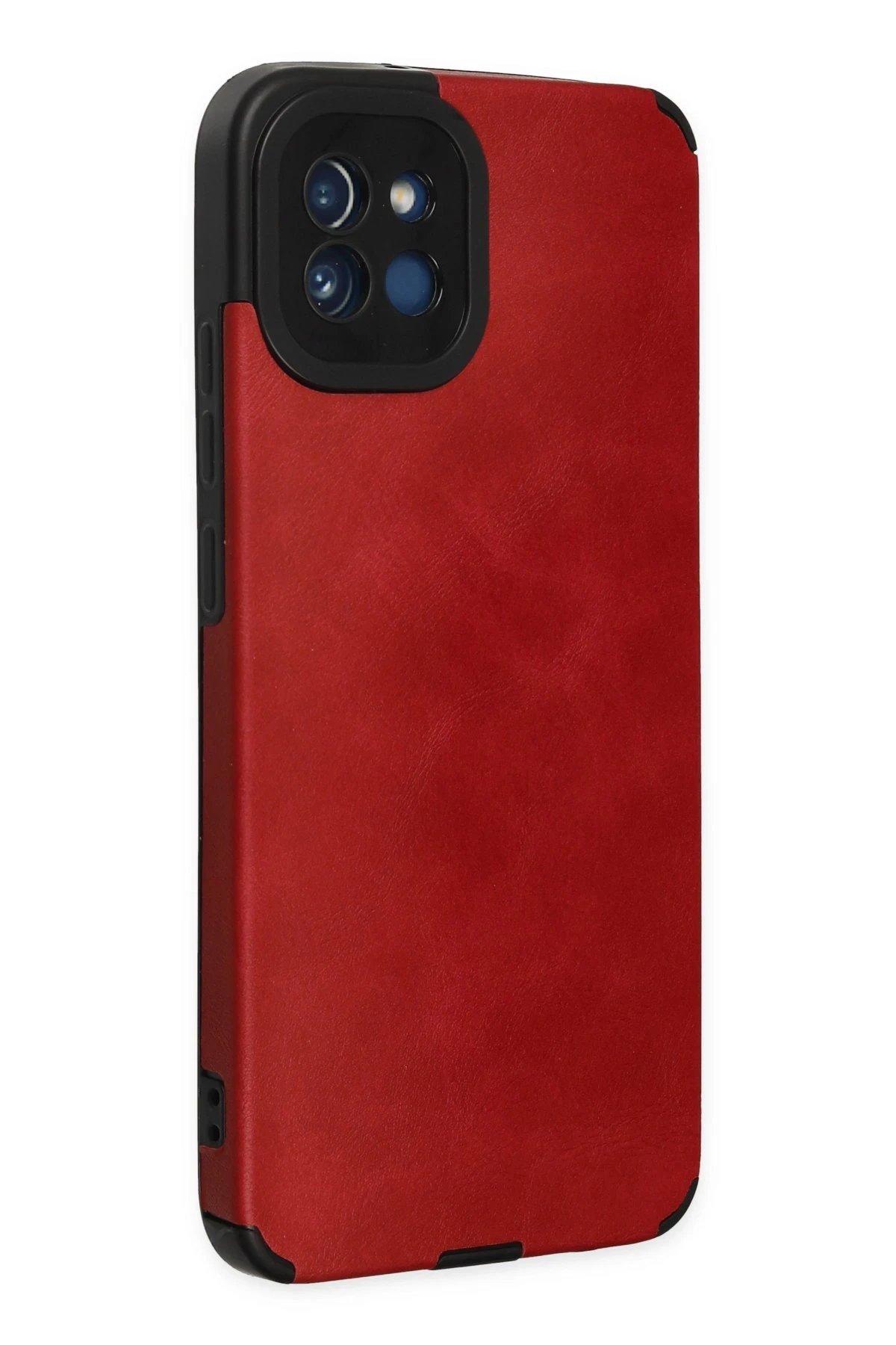 Newface Samsung Galaxy A03 Kılıf Loop Deri Silikon - Kırmızı