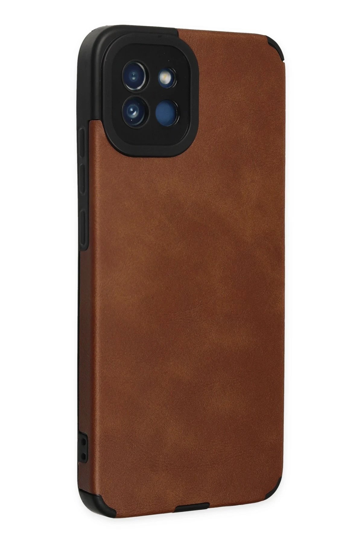 Newface Samsung Galaxy A03 Kılıf Loop Deri Silikon - Kahverengi