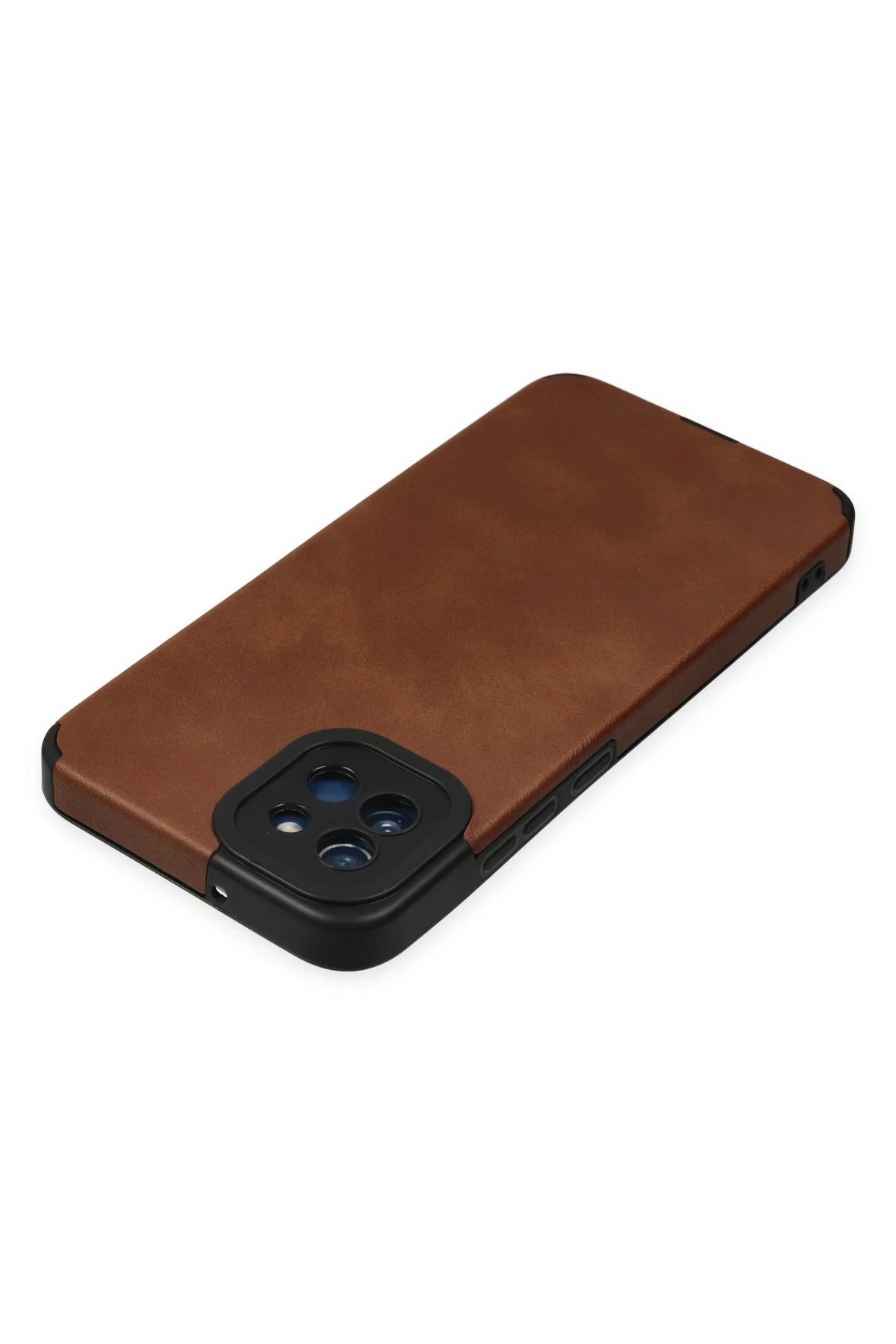 Newface Samsung Galaxy A03 Kılıf Loop Deri Silikon - Kahverengi