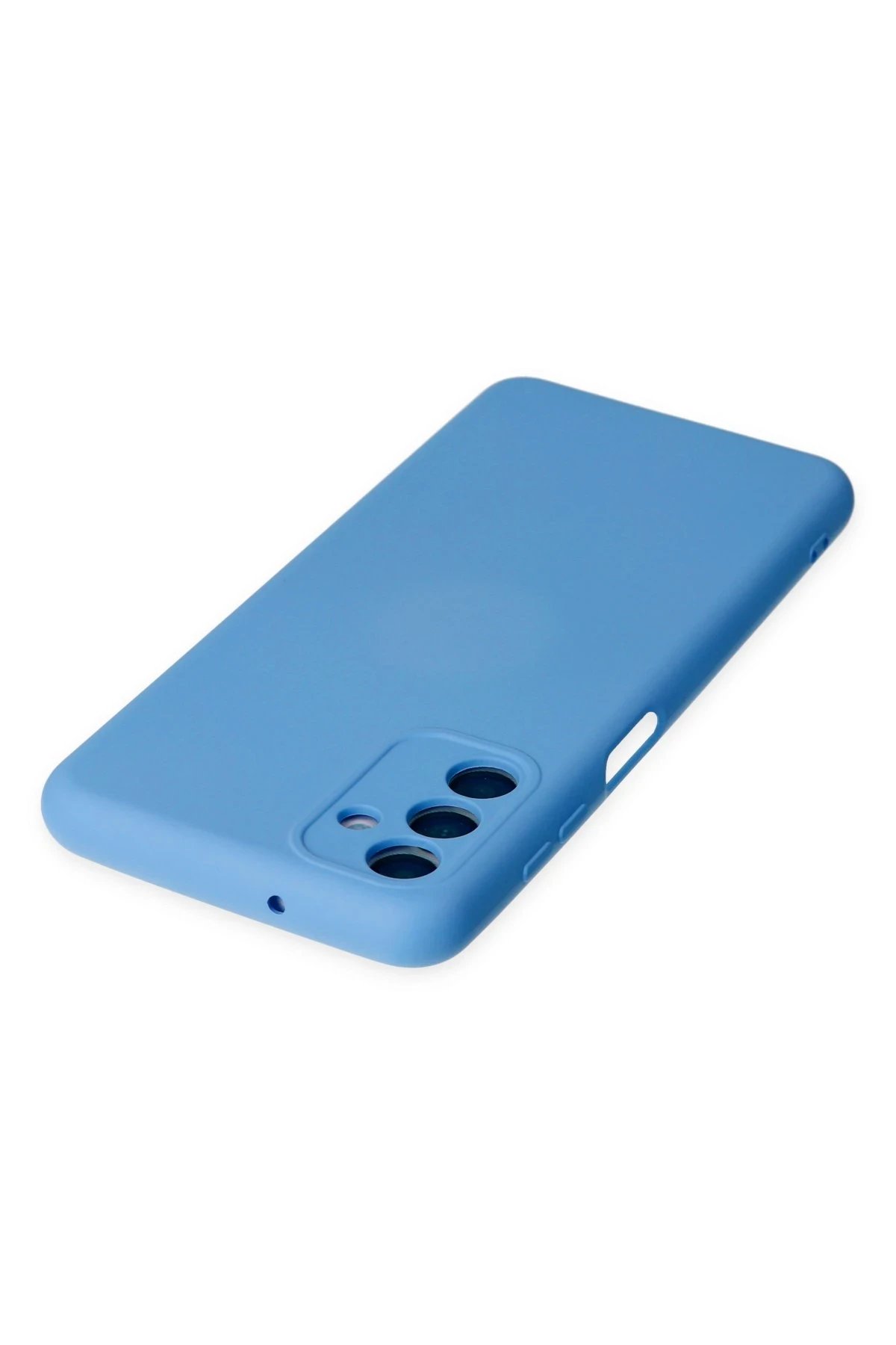 Newface Samsung Galaxy A04S Kılıf Nano içi Kadife Silikon - Mavi