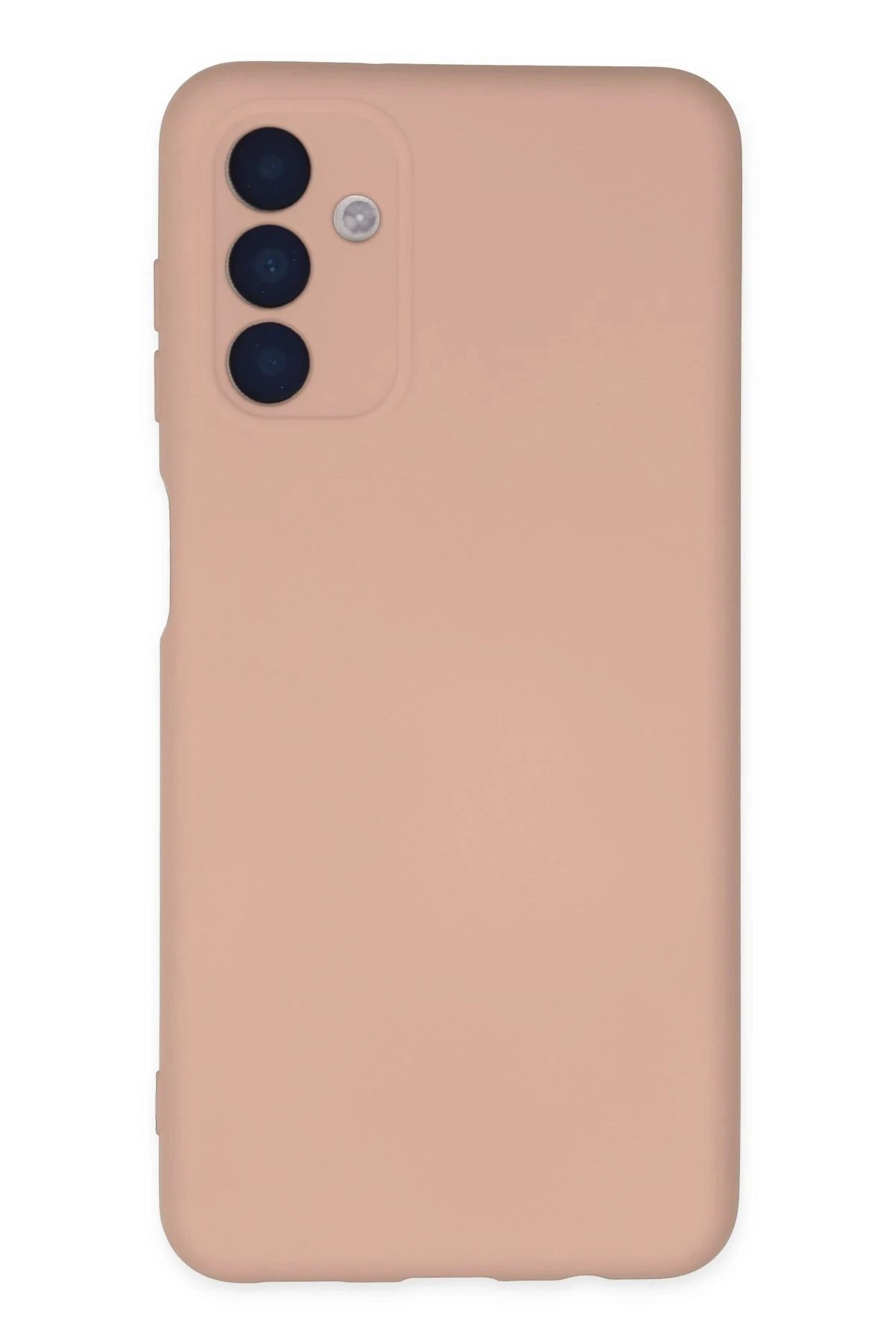 Newface Samsung Galaxy A04S Kılıf Nano içi Kadife Silikon - Pudra