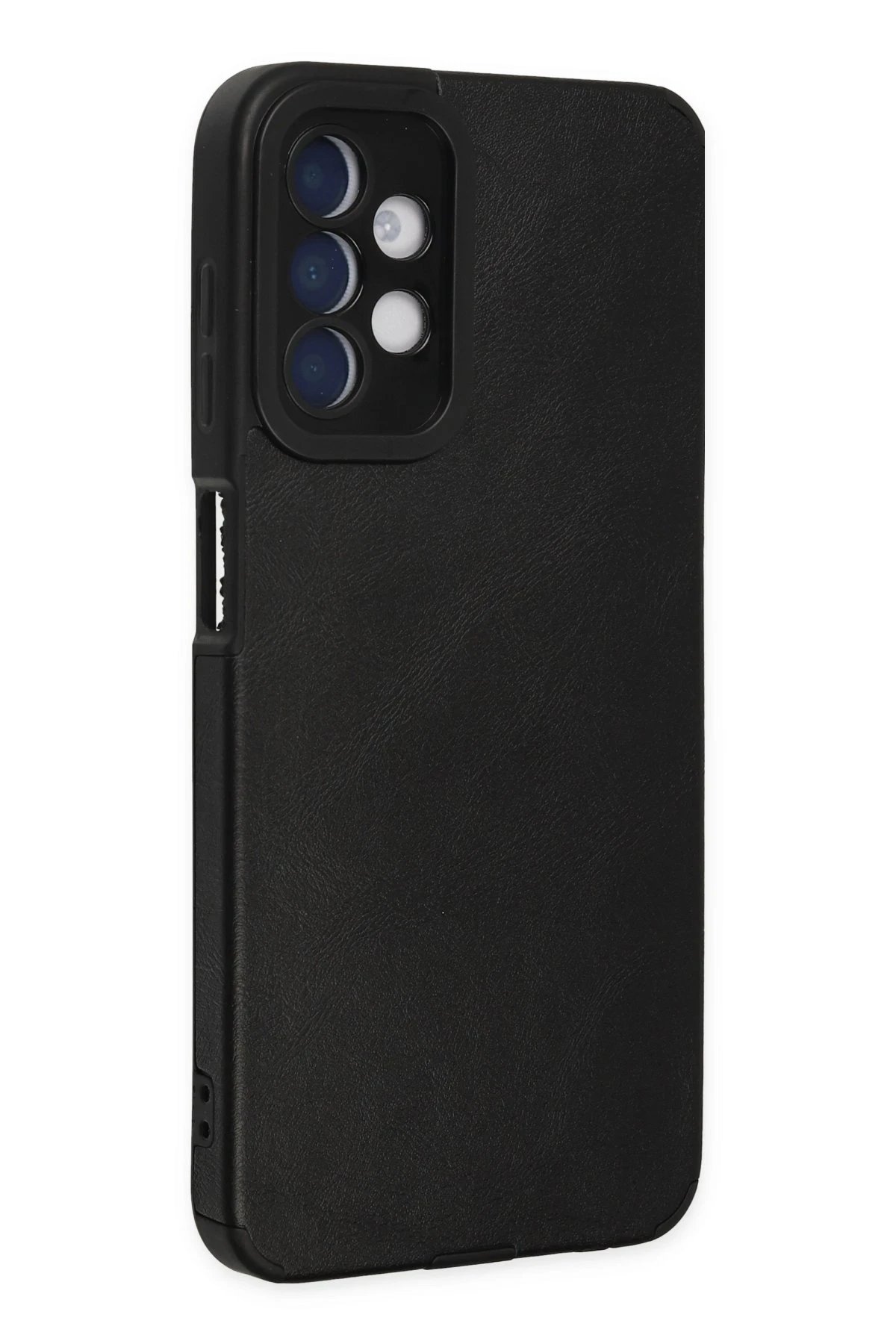 Newface Samsung Galaxy A04S Kılıf Loop Deri Silikon - Siyah