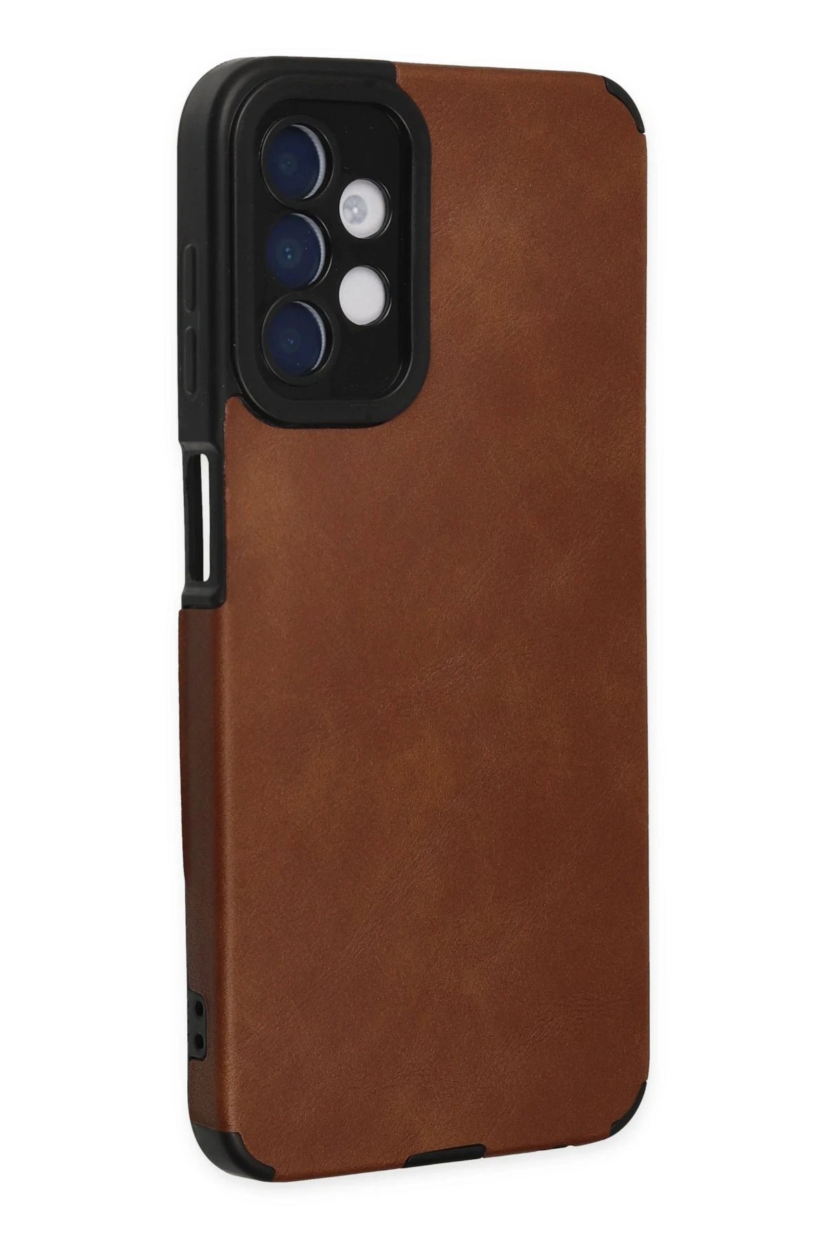 Newface Samsung Galaxy A04S Kılıf Loop Deri Silikon - Kahverengi