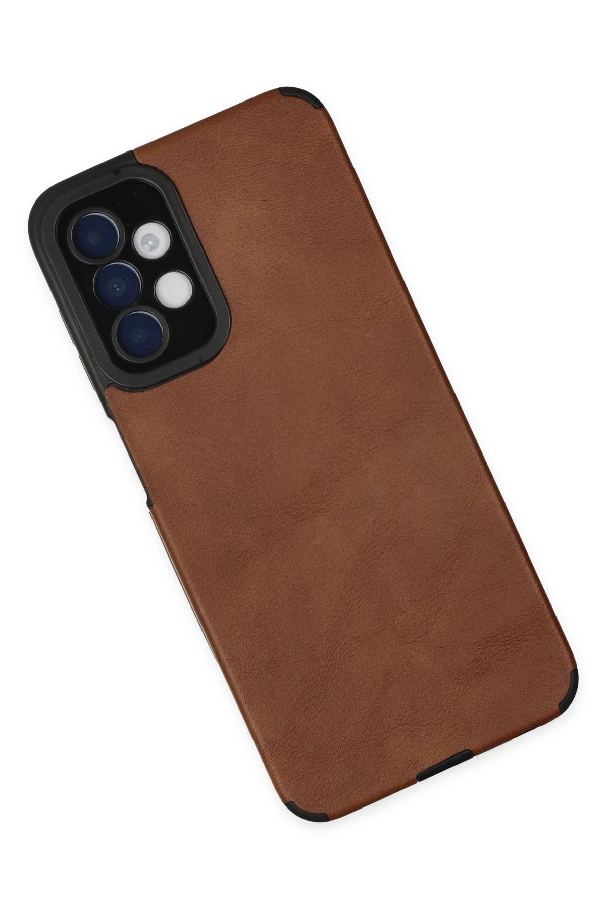 Newface Samsung Galaxy A04S Kılıf Loop Deri Silikon - Kahverengi