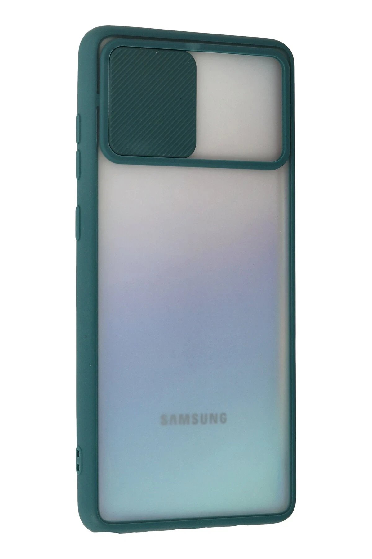 Newface Samsung Galaxy A81 / Note 10 Lite Kılıf Palm Buzlu Kamera Sürgülü Silikon - Yeşil