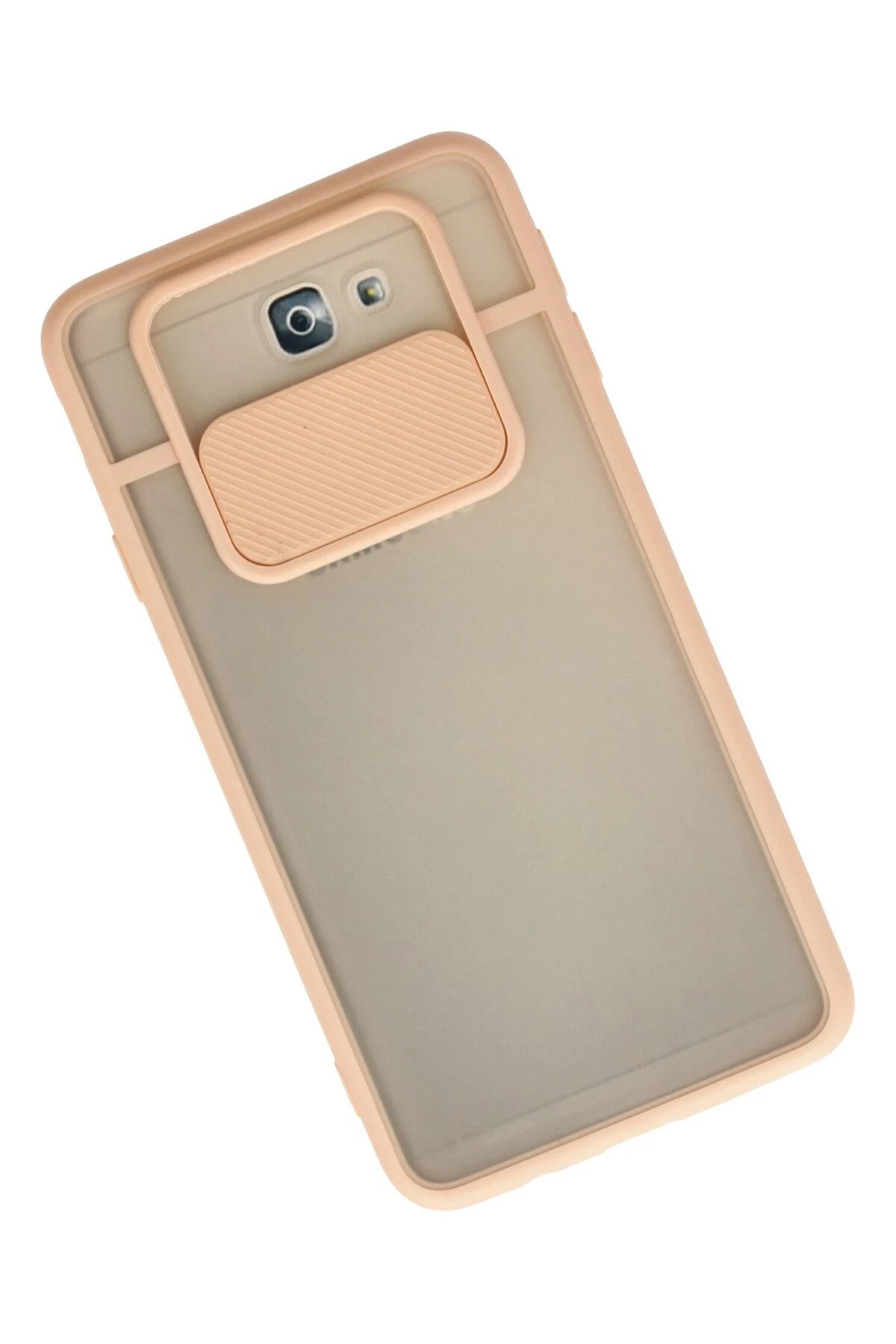 Newface Samsung Galaxy J7 Prime Kılıf Palm Buzlu Kamera Sürgülü Silikon - Pembe