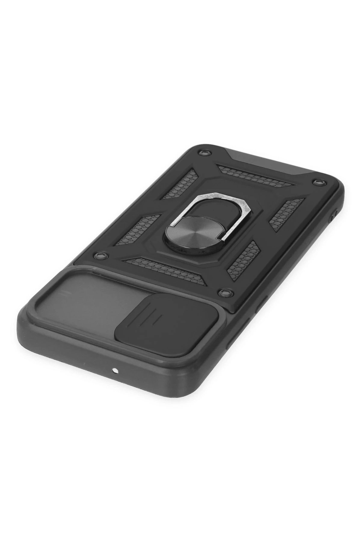 Newface Samsung Galaxy A03 Kılıf Pars Lens Yüzüklü Silikon - Siyah