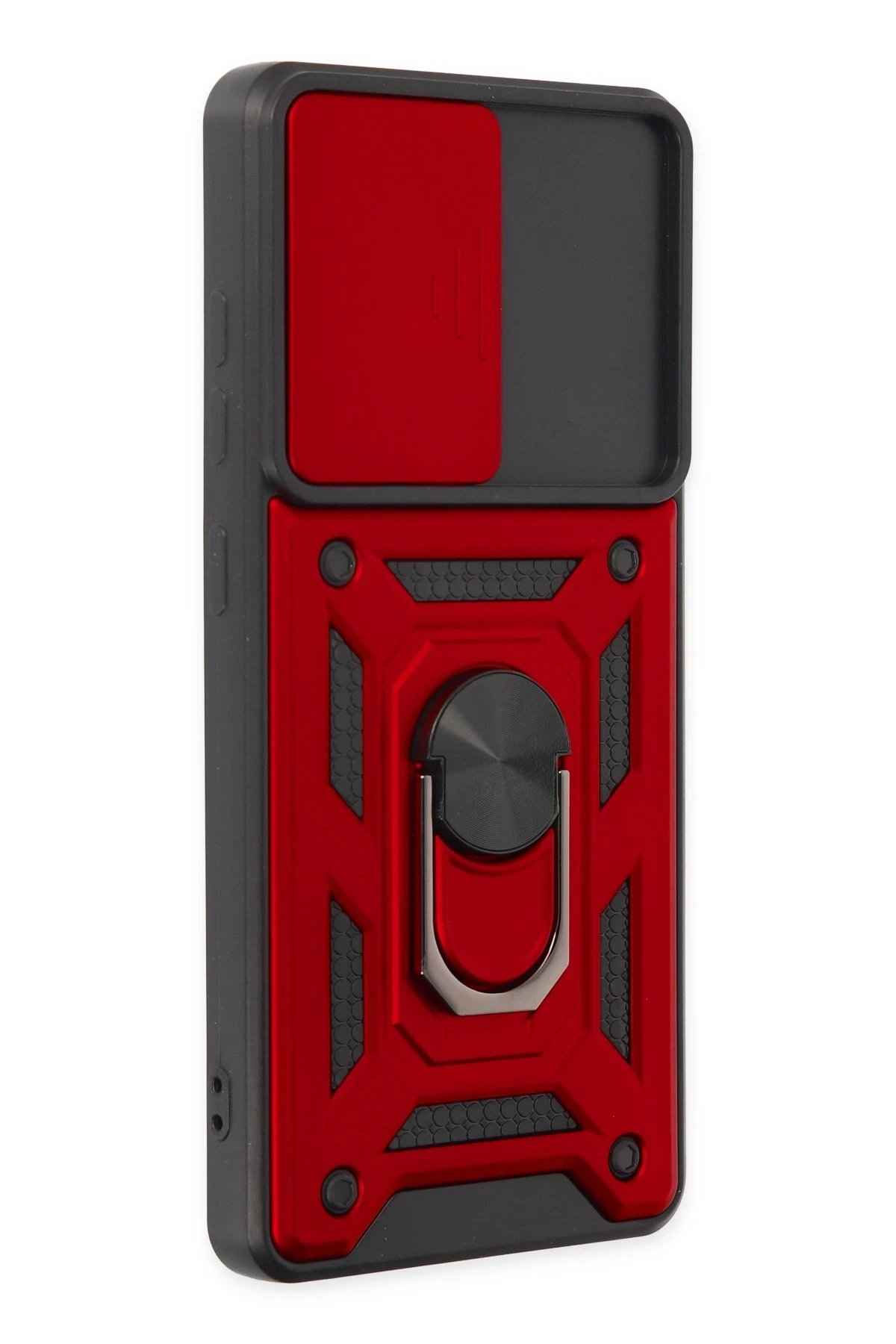 Newface Samsung Galaxy S20 FE Kılıf Pars Lens Yüzüklü Silikon - Kırmızı