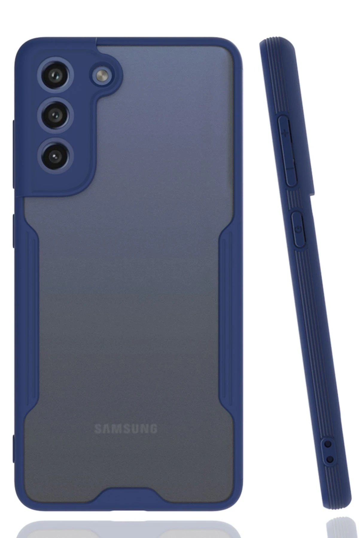 Newface Samsung Galaxy S21 FE Kılıf Platin Silikon - Lacivert