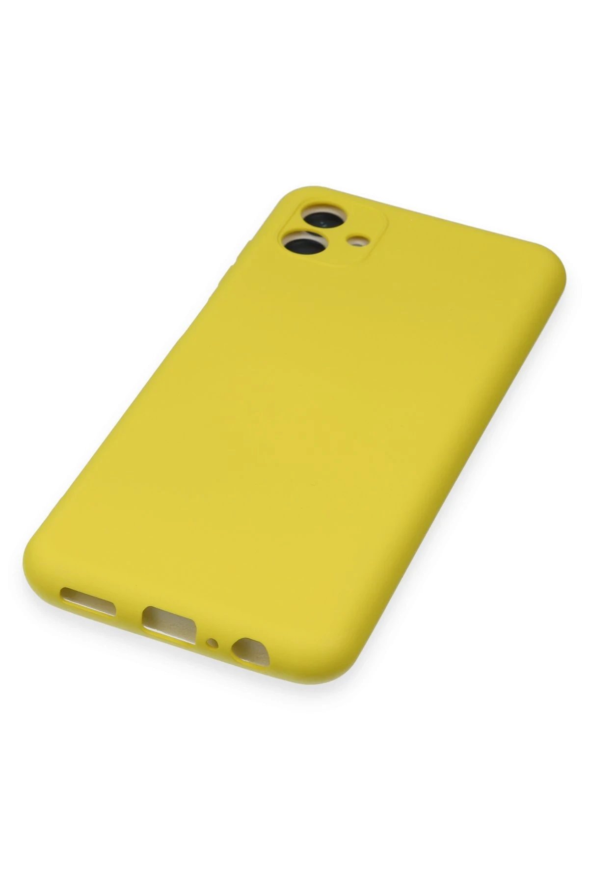 Newface Samsung Galaxy A04 Kılıf Nano içi Kadife Silikon - Sarı