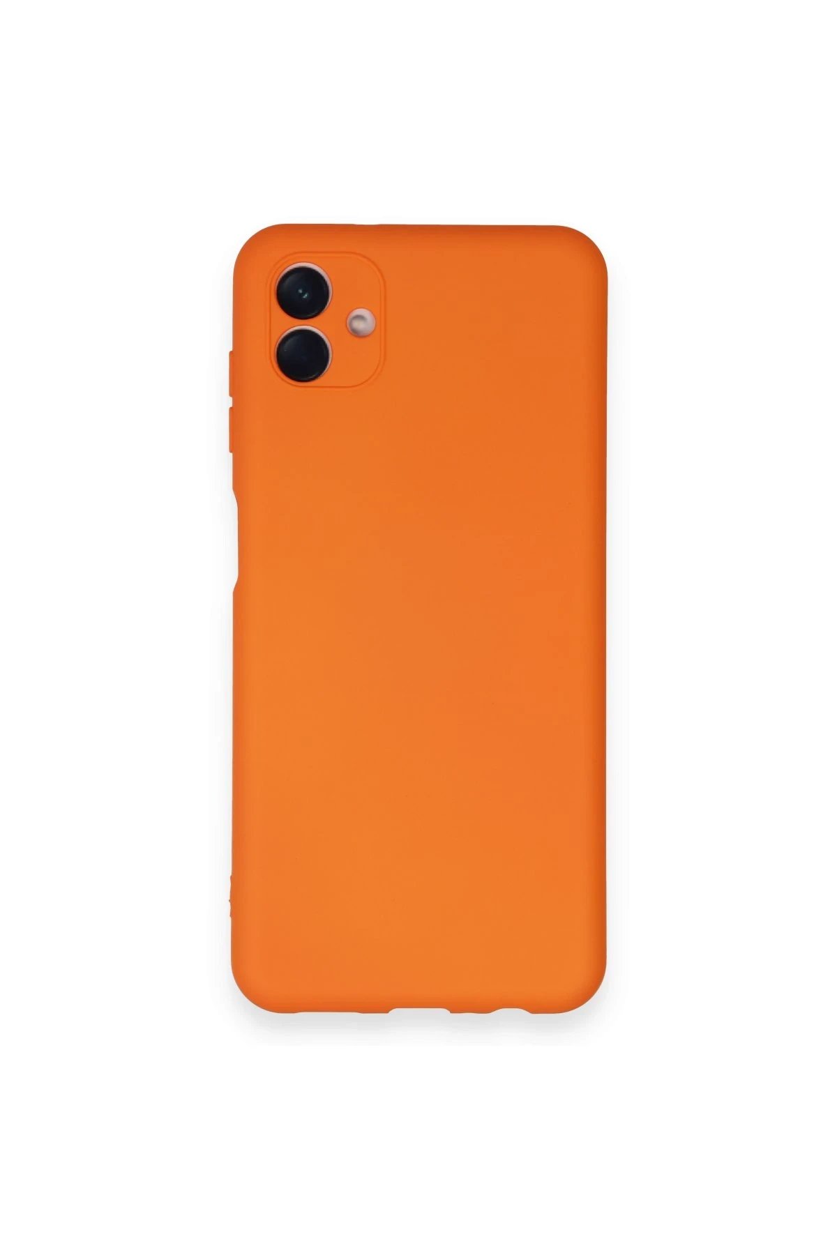 Newface Samsung Galaxy A04 Kılıf Nano içi Kadife Silikon - Turuncu