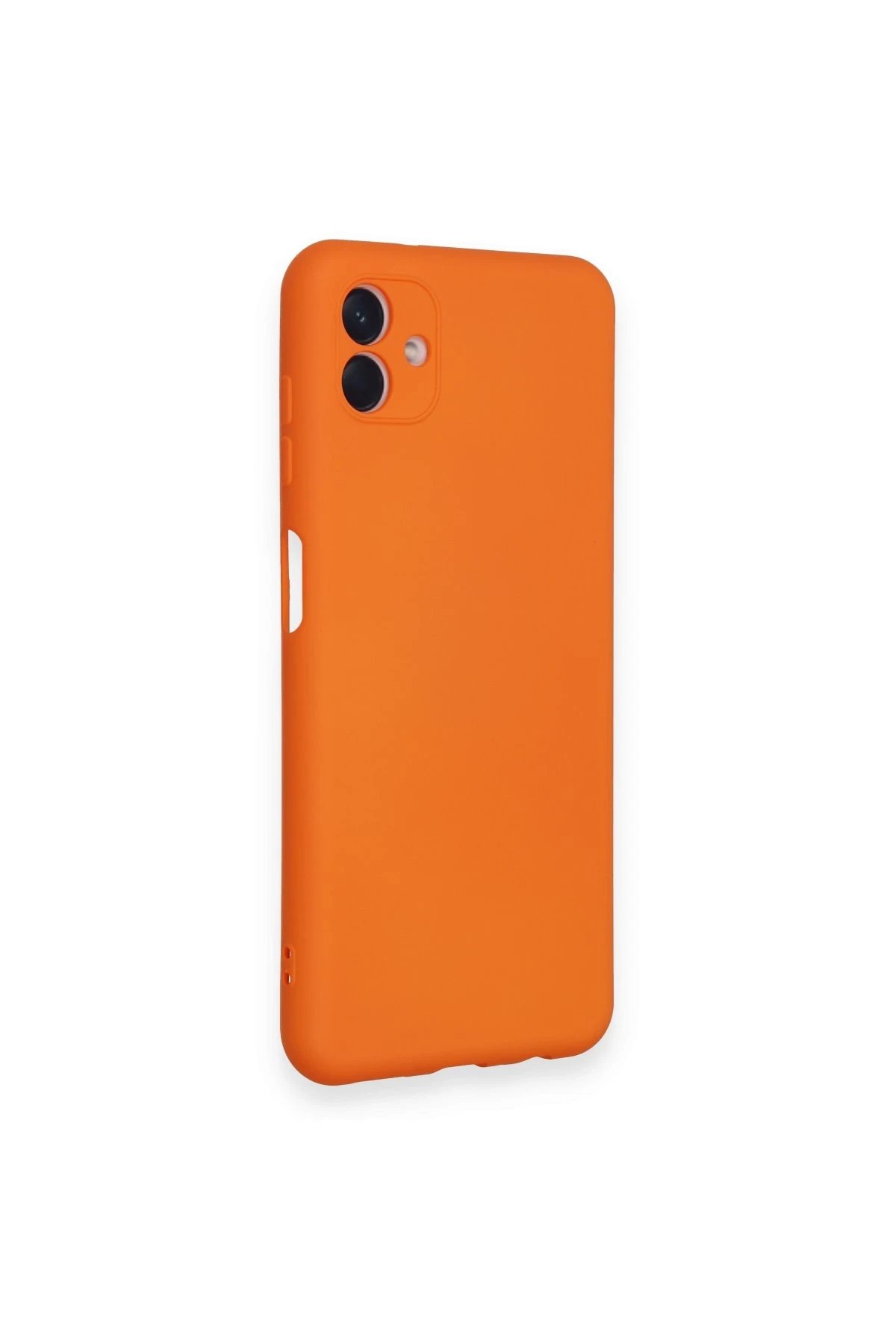 Newface Samsung Galaxy A04 Kılıf Nano içi Kadife Silikon - Turuncu