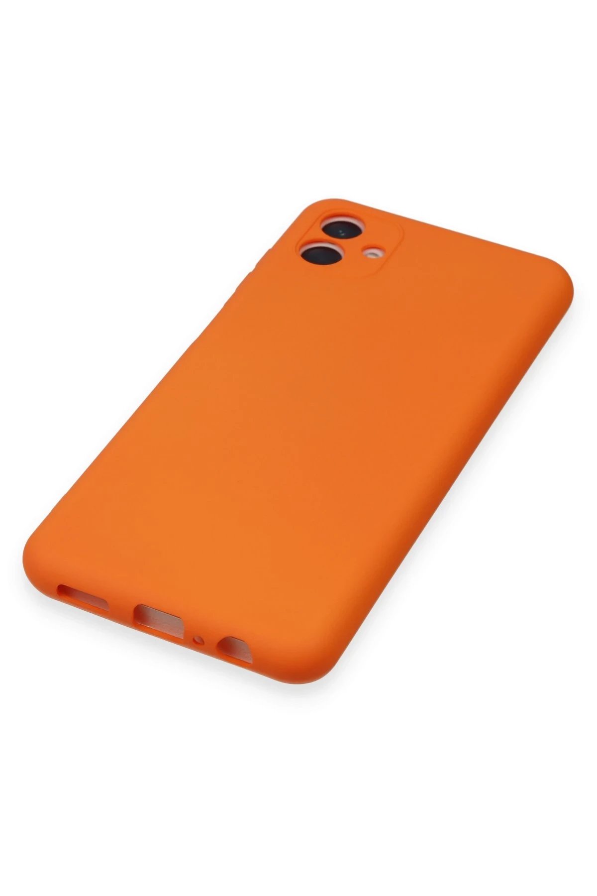 Newface Samsung Galaxy A04 Kılıf Nano içi Kadife Silikon - Turuncu