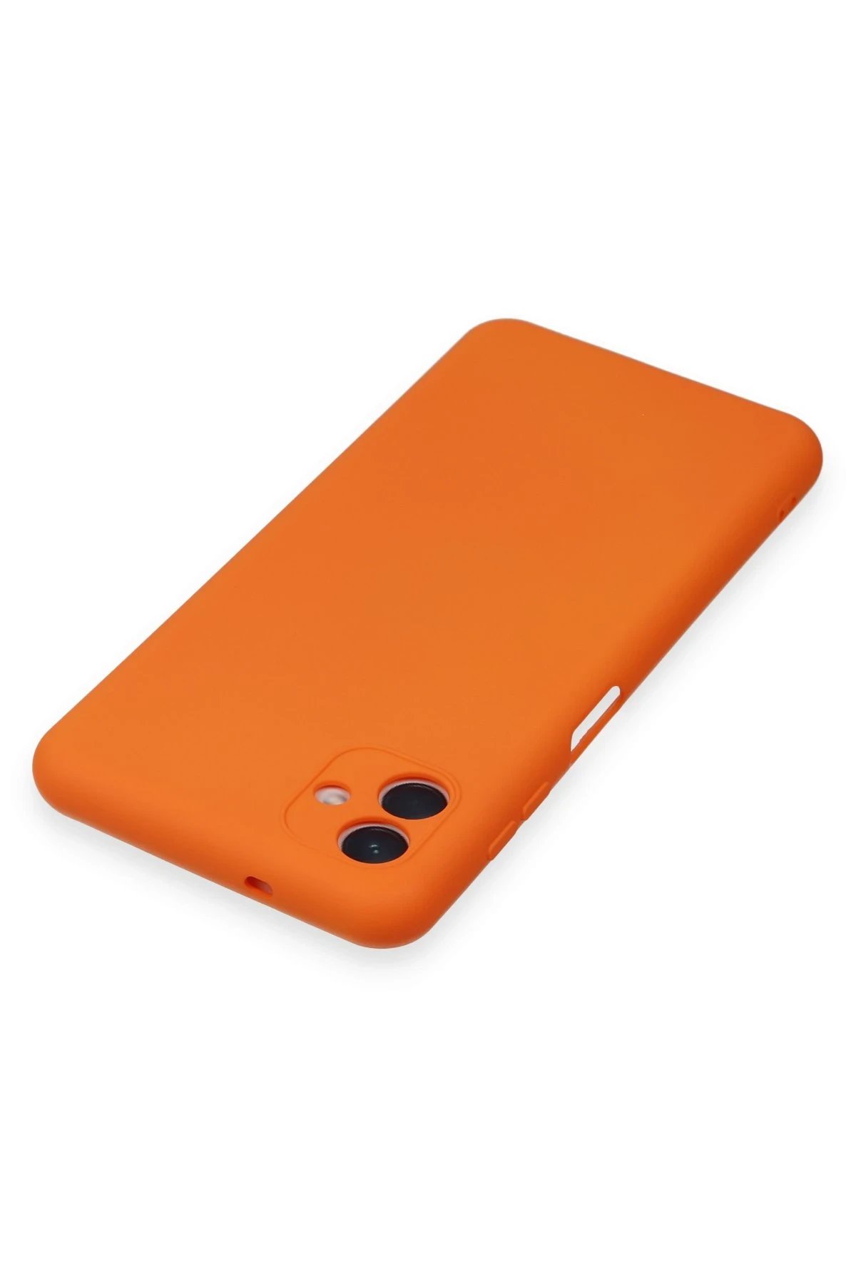 Newface Samsung Galaxy A04 Kılıf Nano içi Kadife Silikon - Turuncu