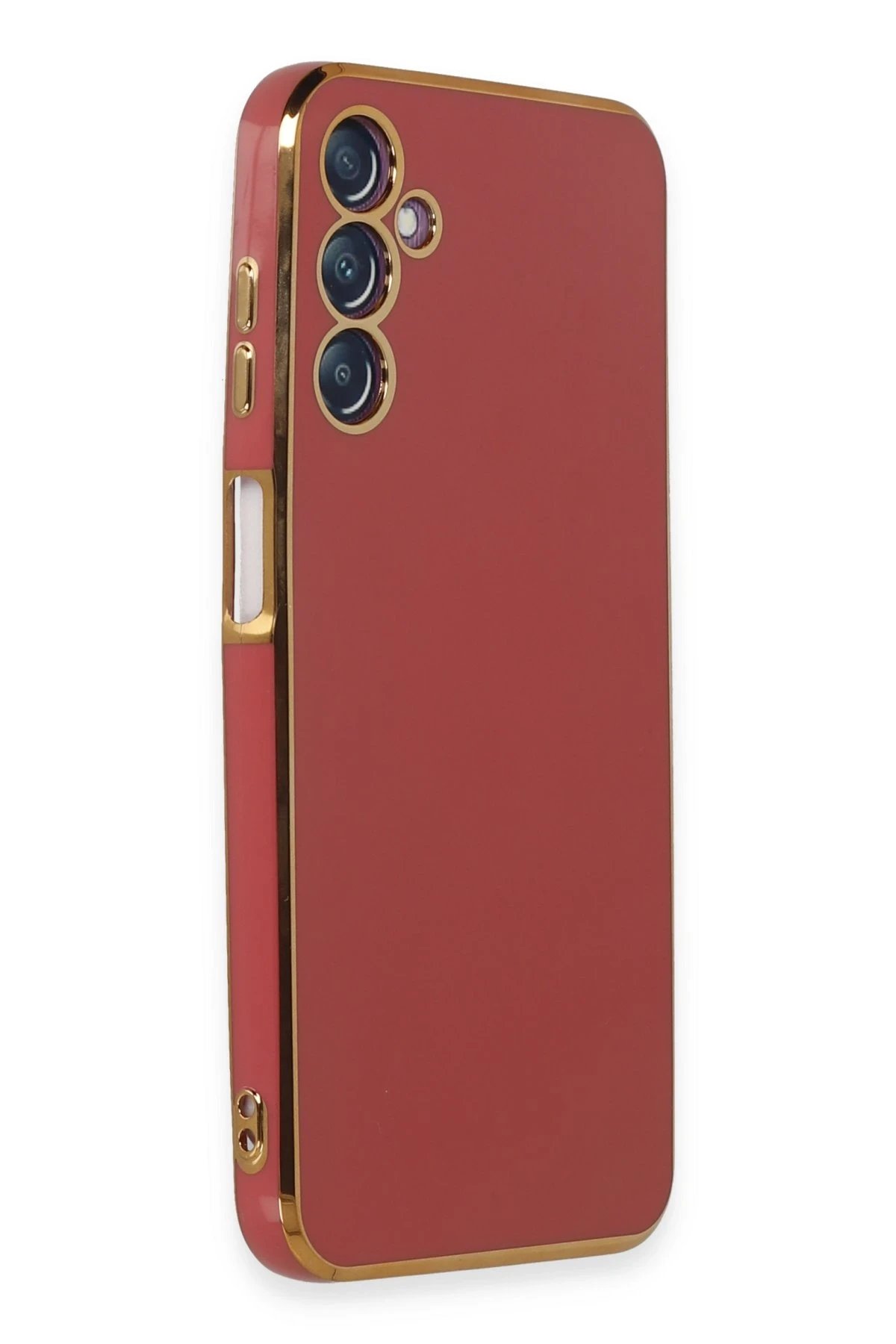 Newface Samsung Galaxy M14 5G Kılıf Volet Silikon - Kırmızı