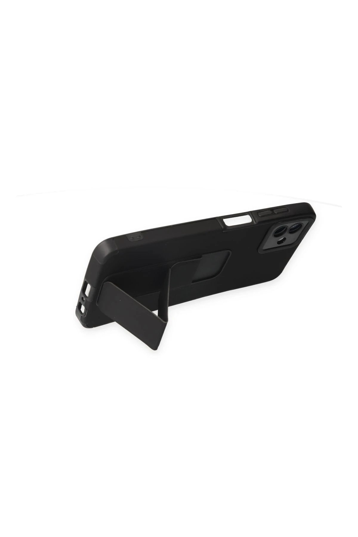 Newface Samsung Galaxy A04 Kılıf Mega Standlı Silikon - Siyah